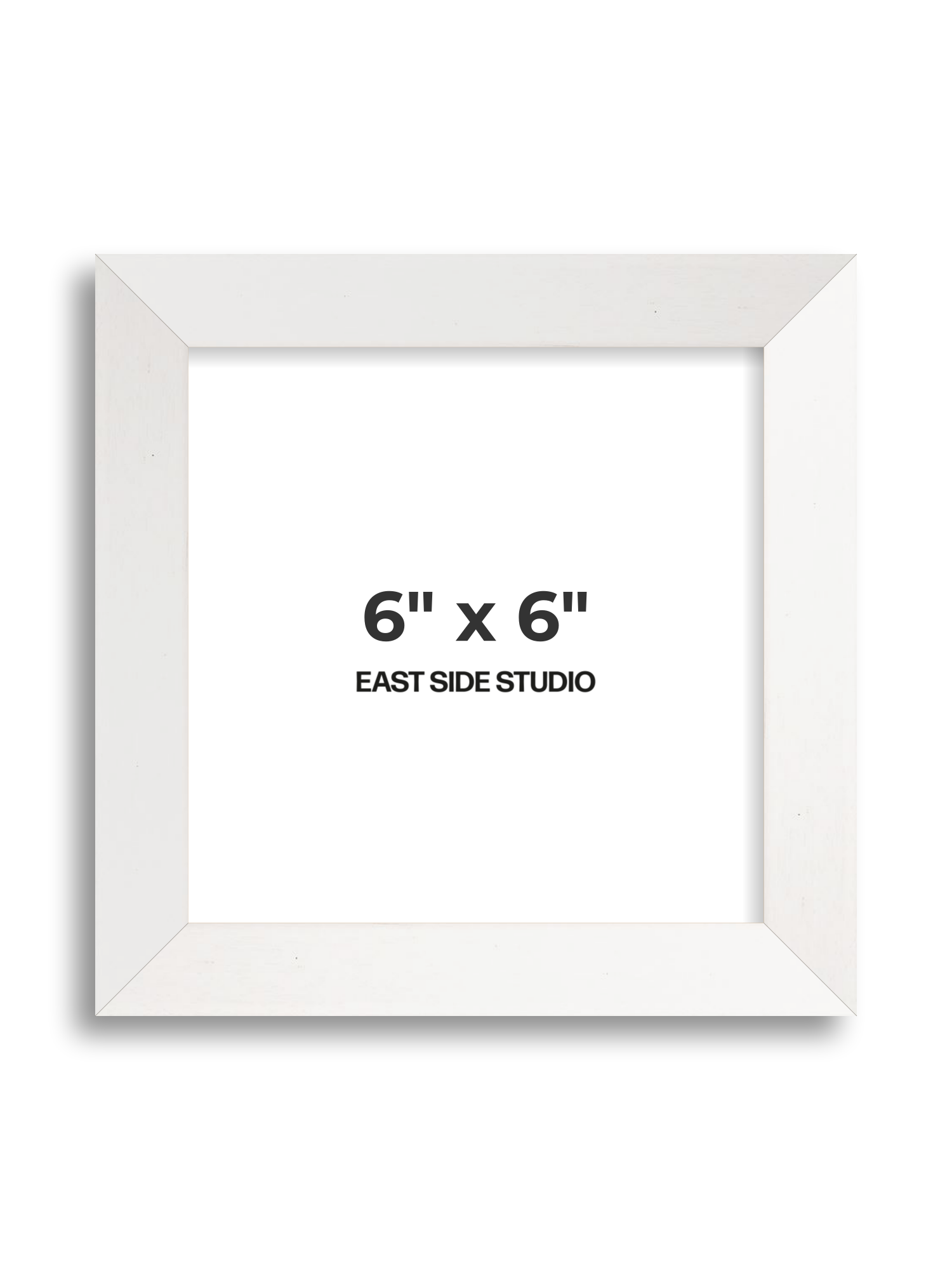 White Stain 6" x 6" picture frame