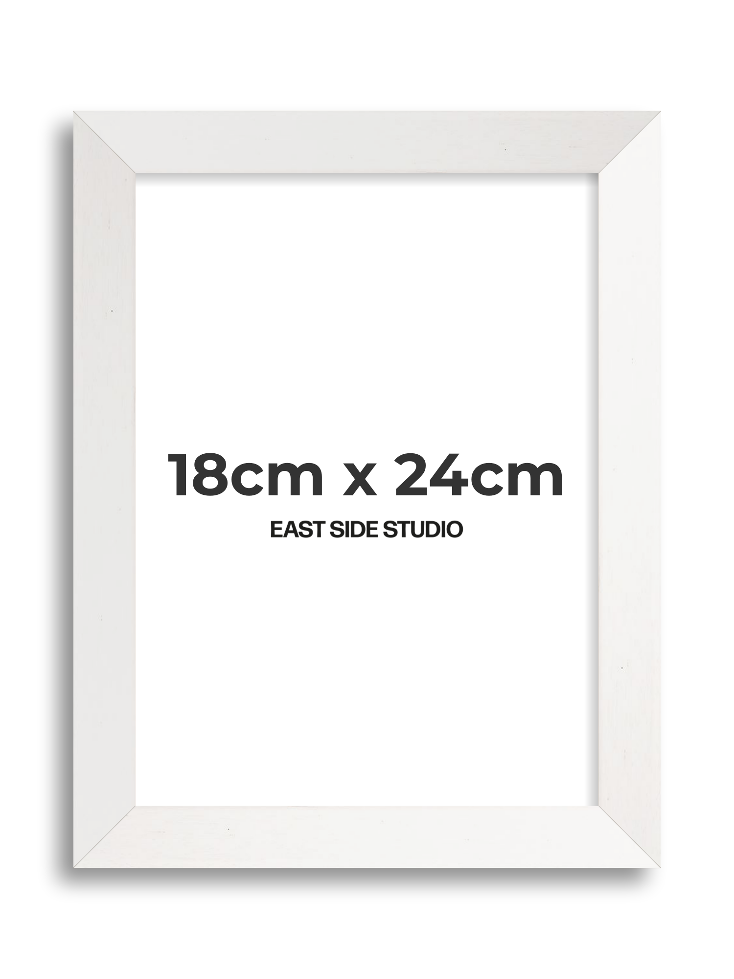 White Stain 18cm x 24cm picture frame