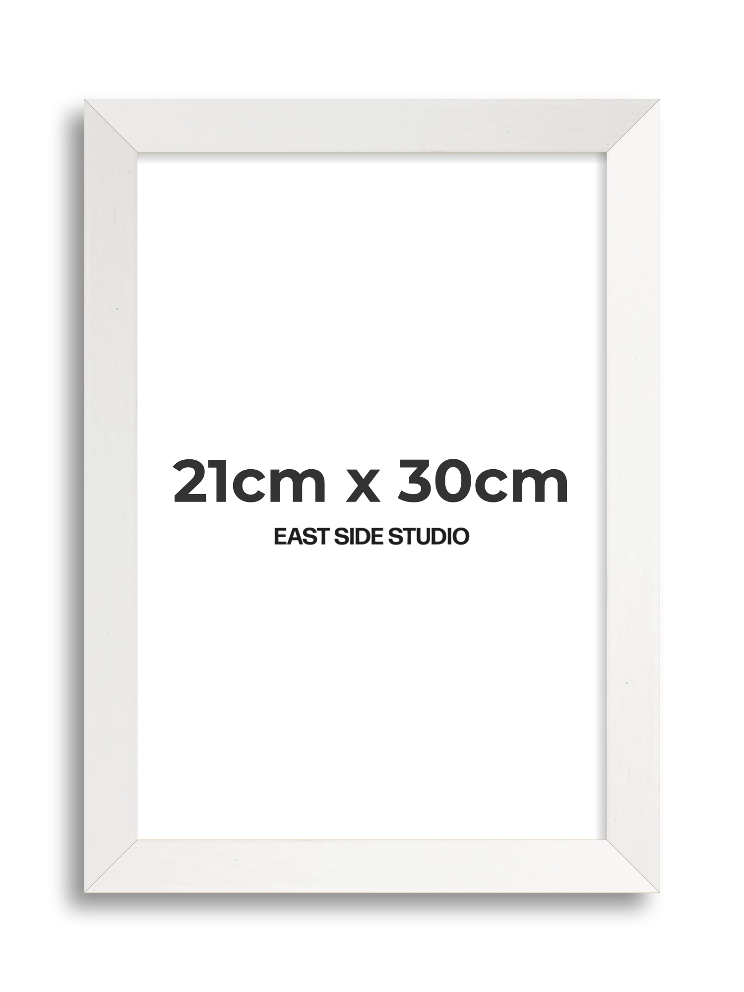 White Stain 21cm x 30cm picture frame