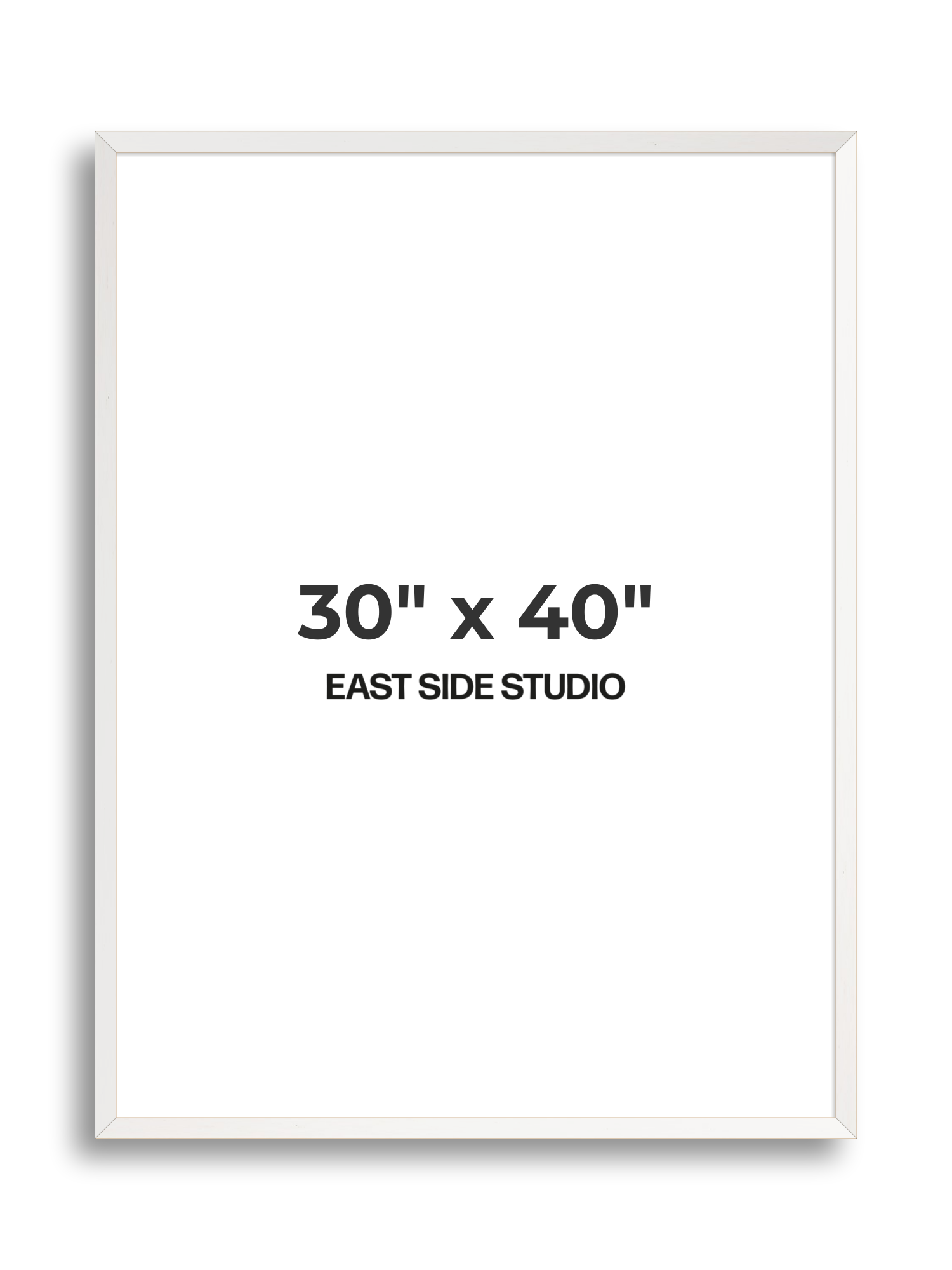 White Stain 30" x 40" picture frame