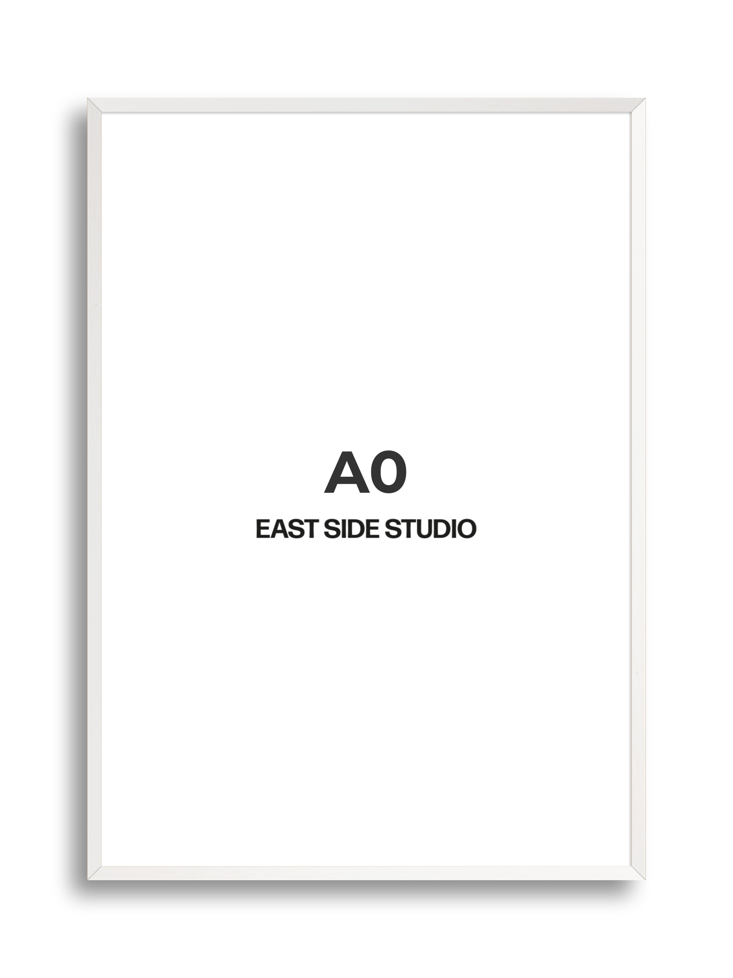 White Stain A0 picture frame