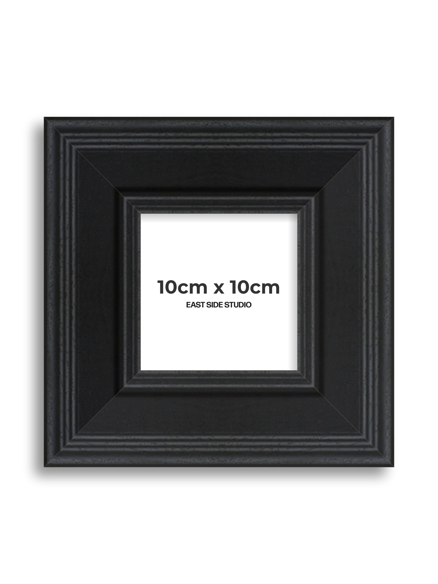 Wide Black Grain 10cm x 10cm picture frame