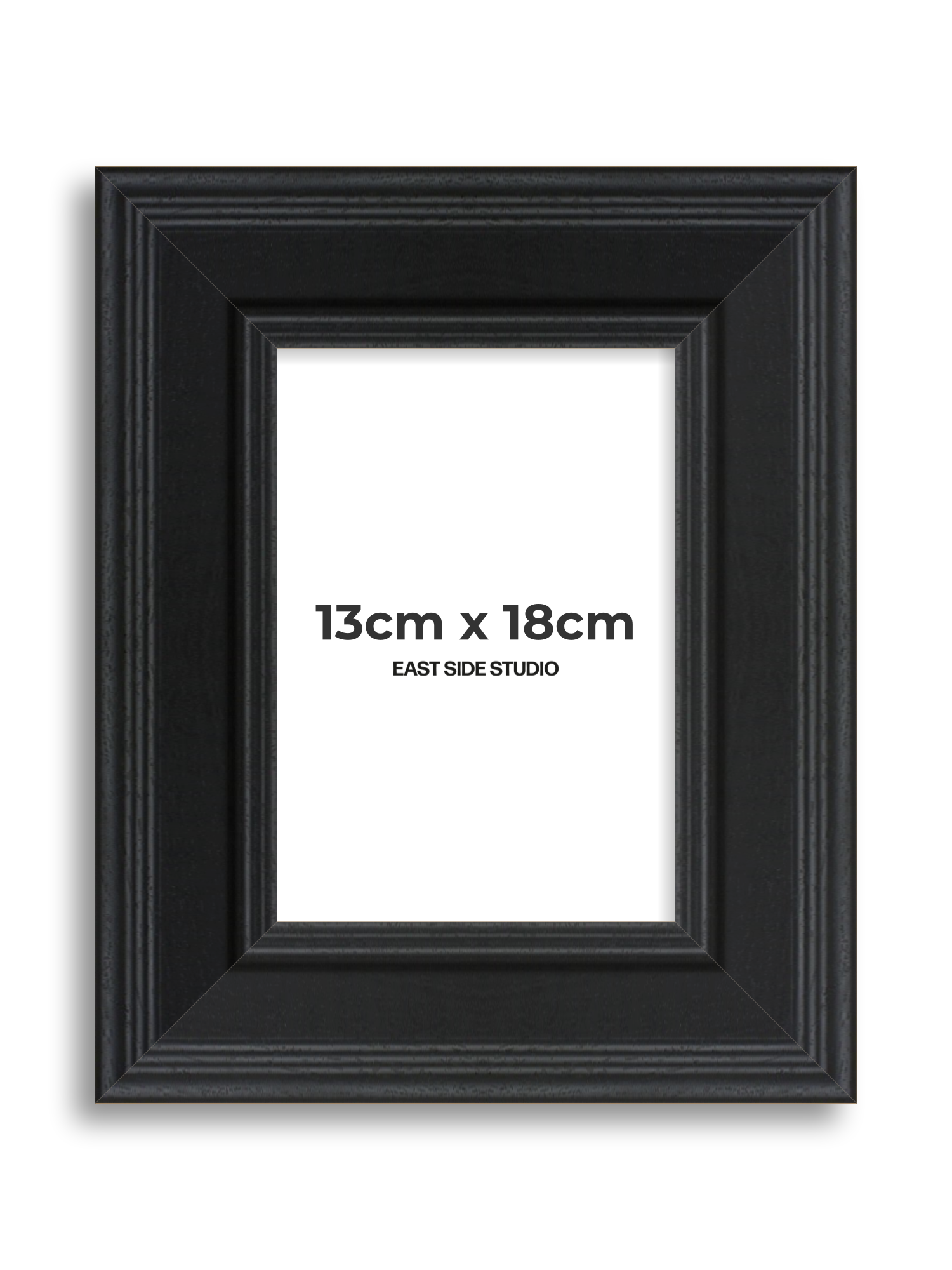 Wide Black Grain 13cm x 18cm picture frame