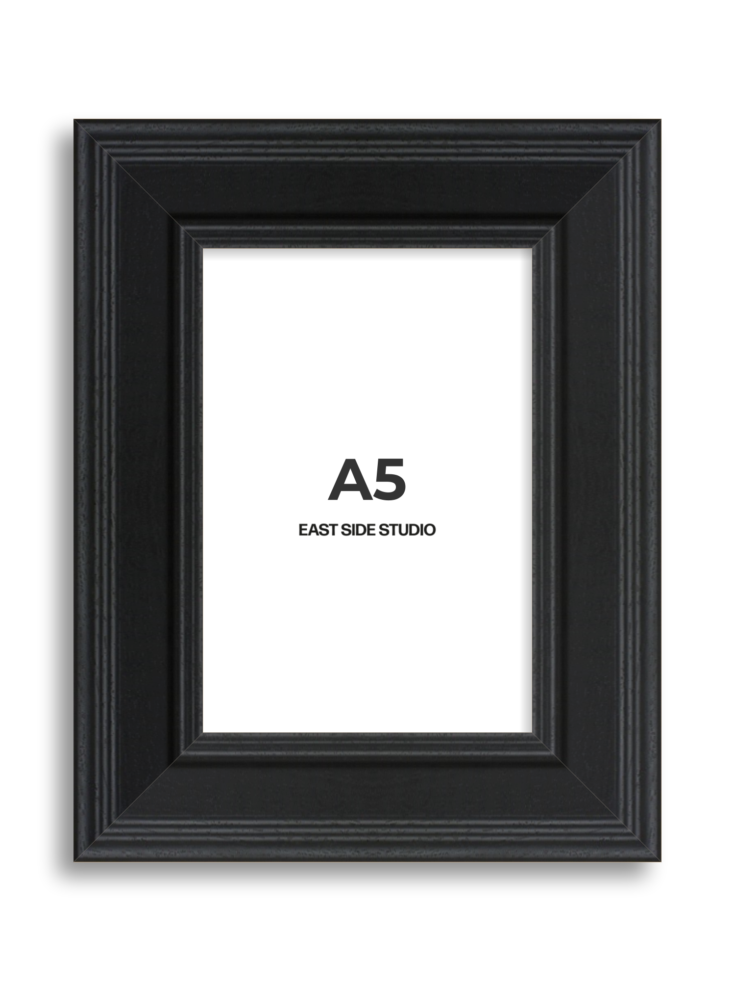 Wide Black Grain A5 picture frame