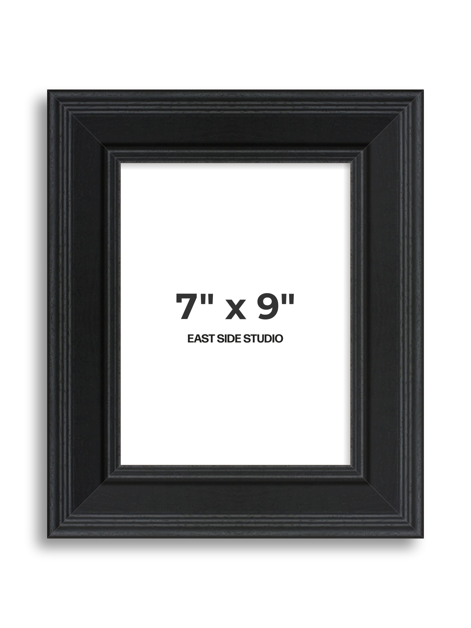Wide Black Grain 7" x 9" picture frame