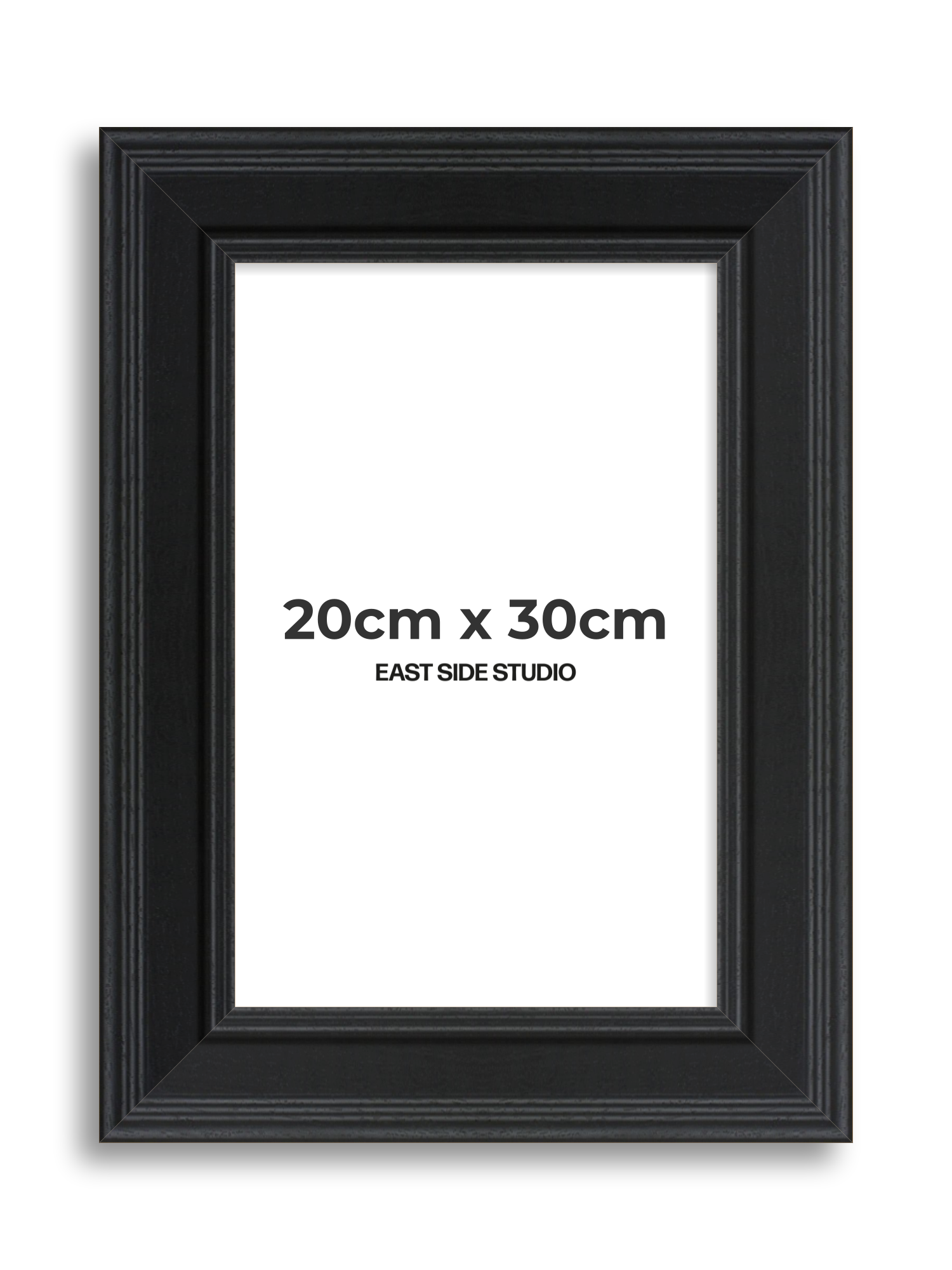 Wide Black Grain 20cm x 30cm picture frame