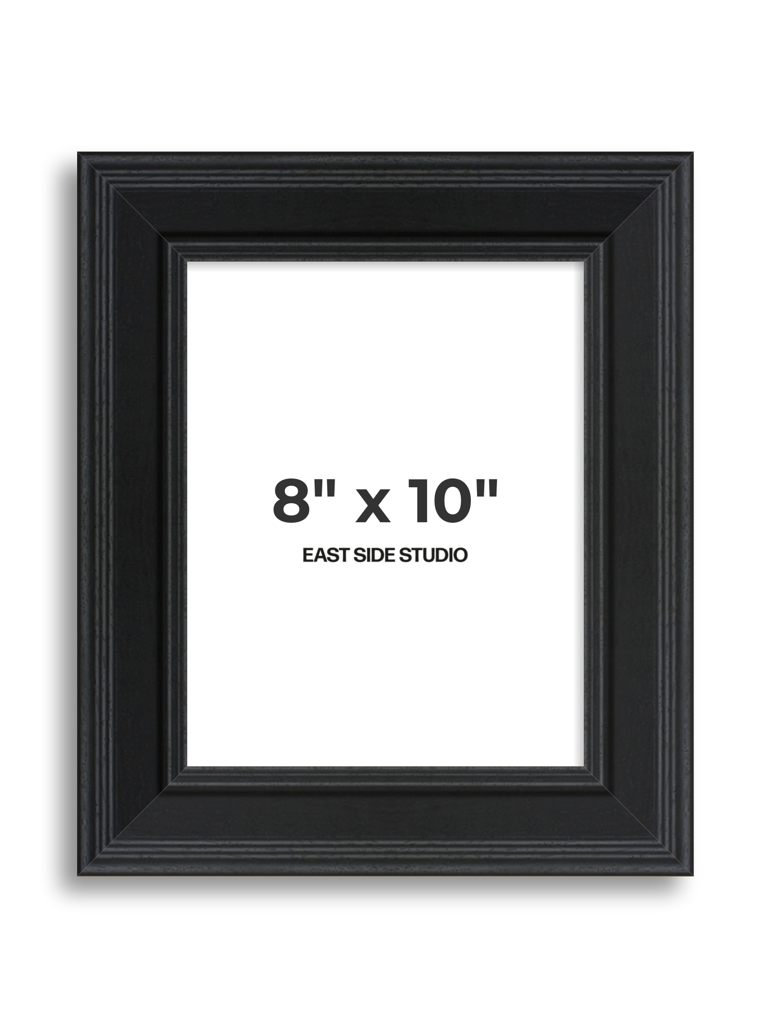 Wide Black Grain 8" x 10" picture frame