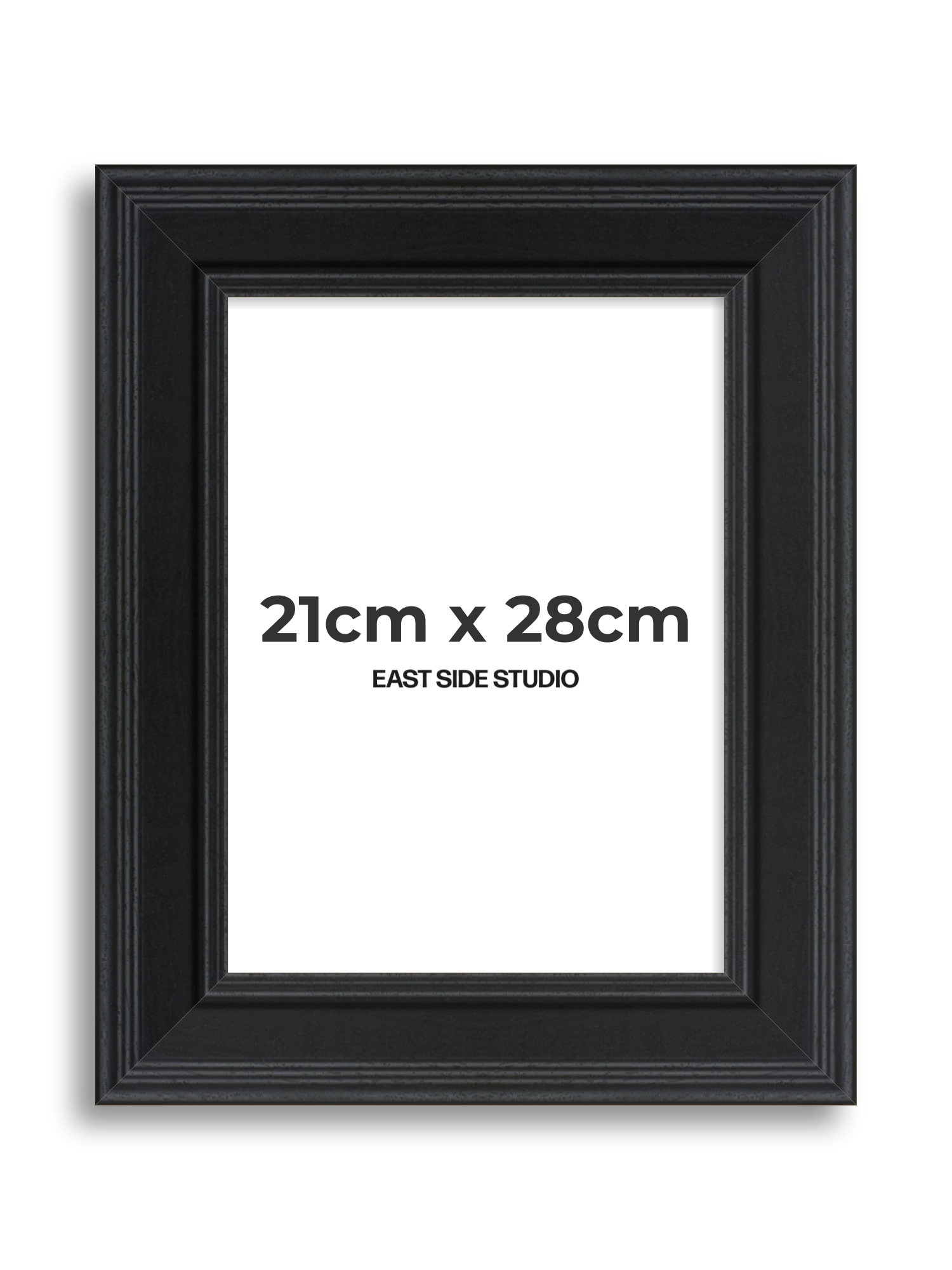 Wide Black Grain 21cm x 28cm picture frame