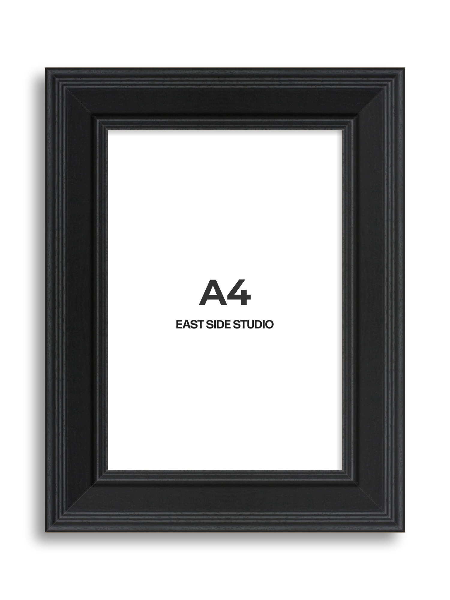 Wide Black Grain A4 picture frame