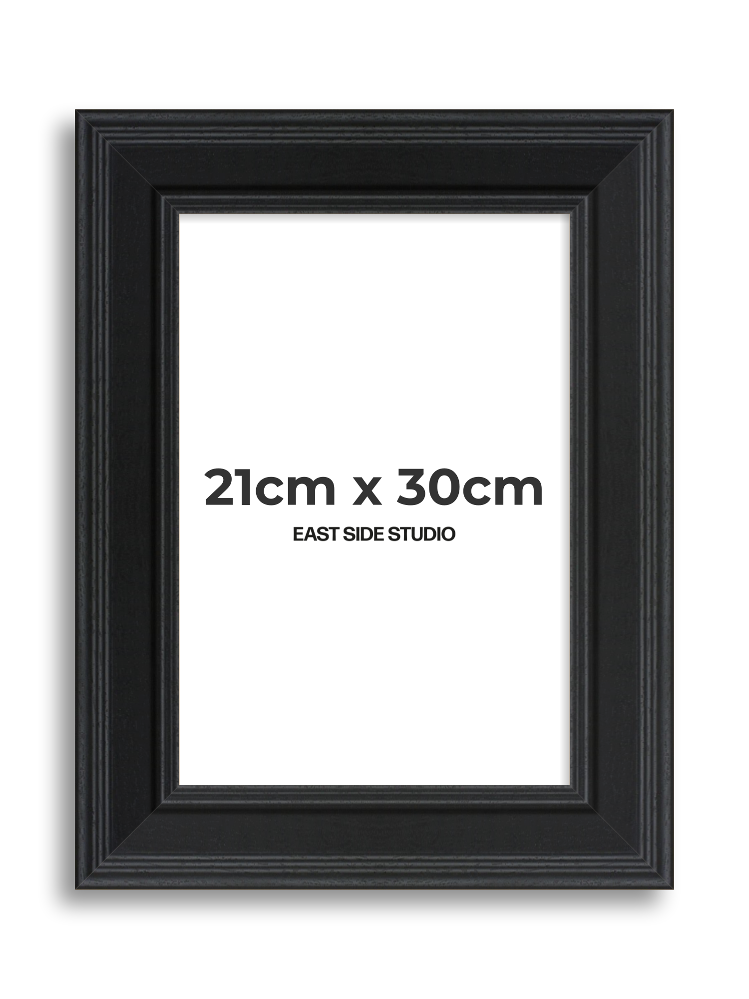 Wide Black Grain 21cm x 30cm picture frame
