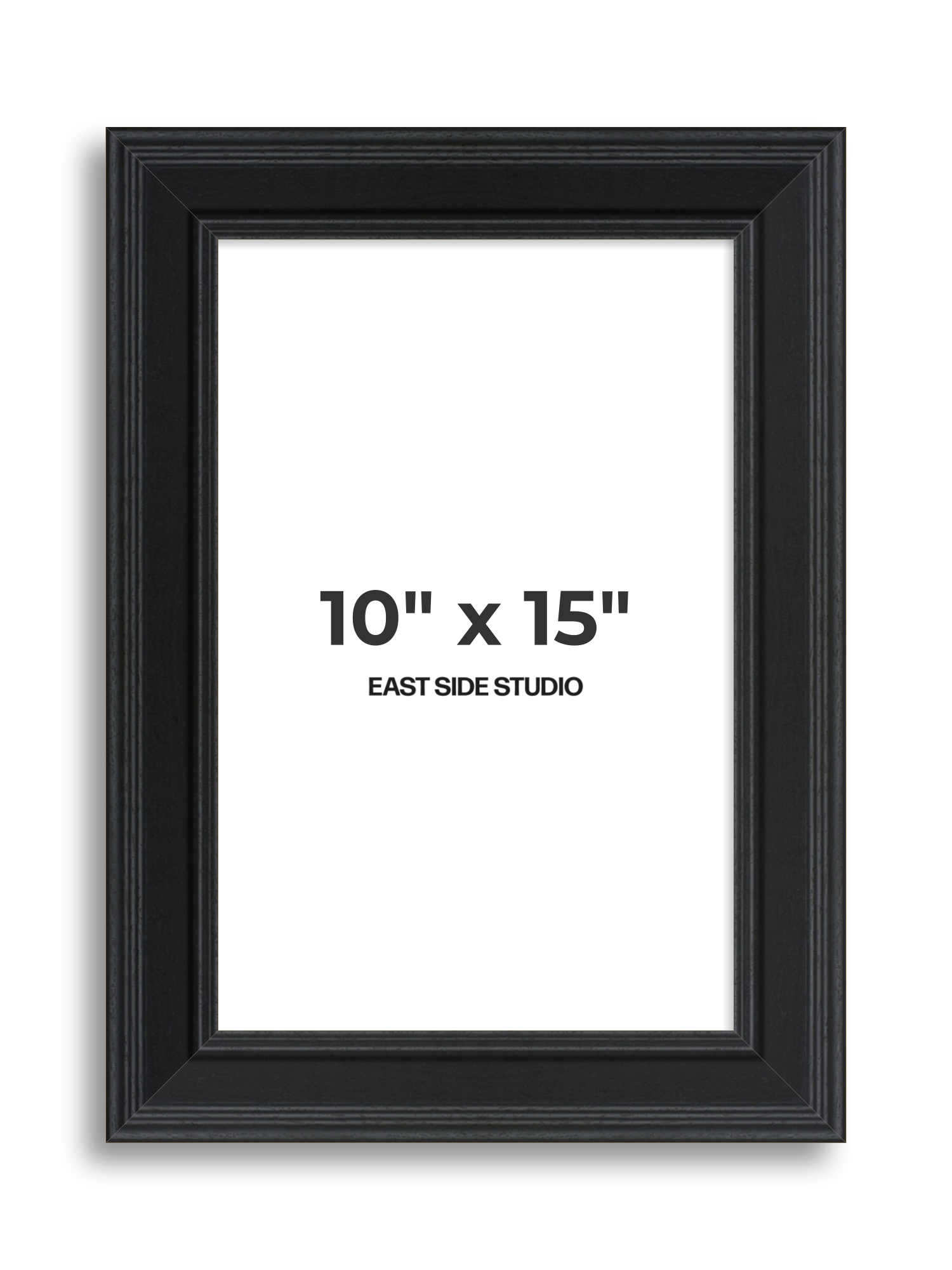 Wide Black Grain 10" x 15" picture frame