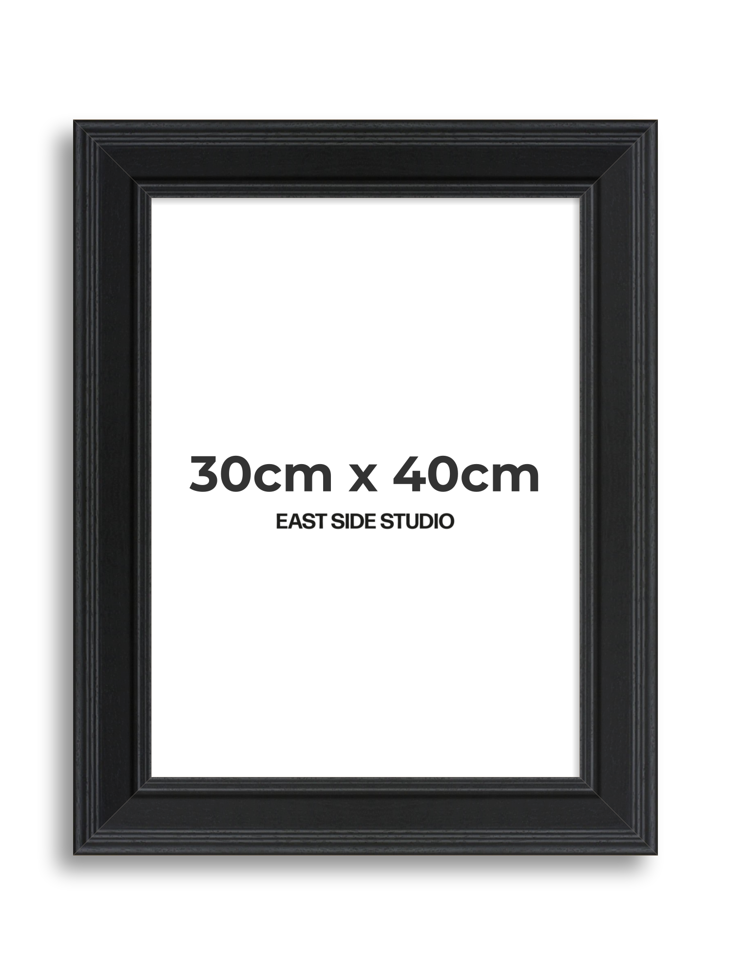 Wide Black Grain 30cm x 40cm picture frame