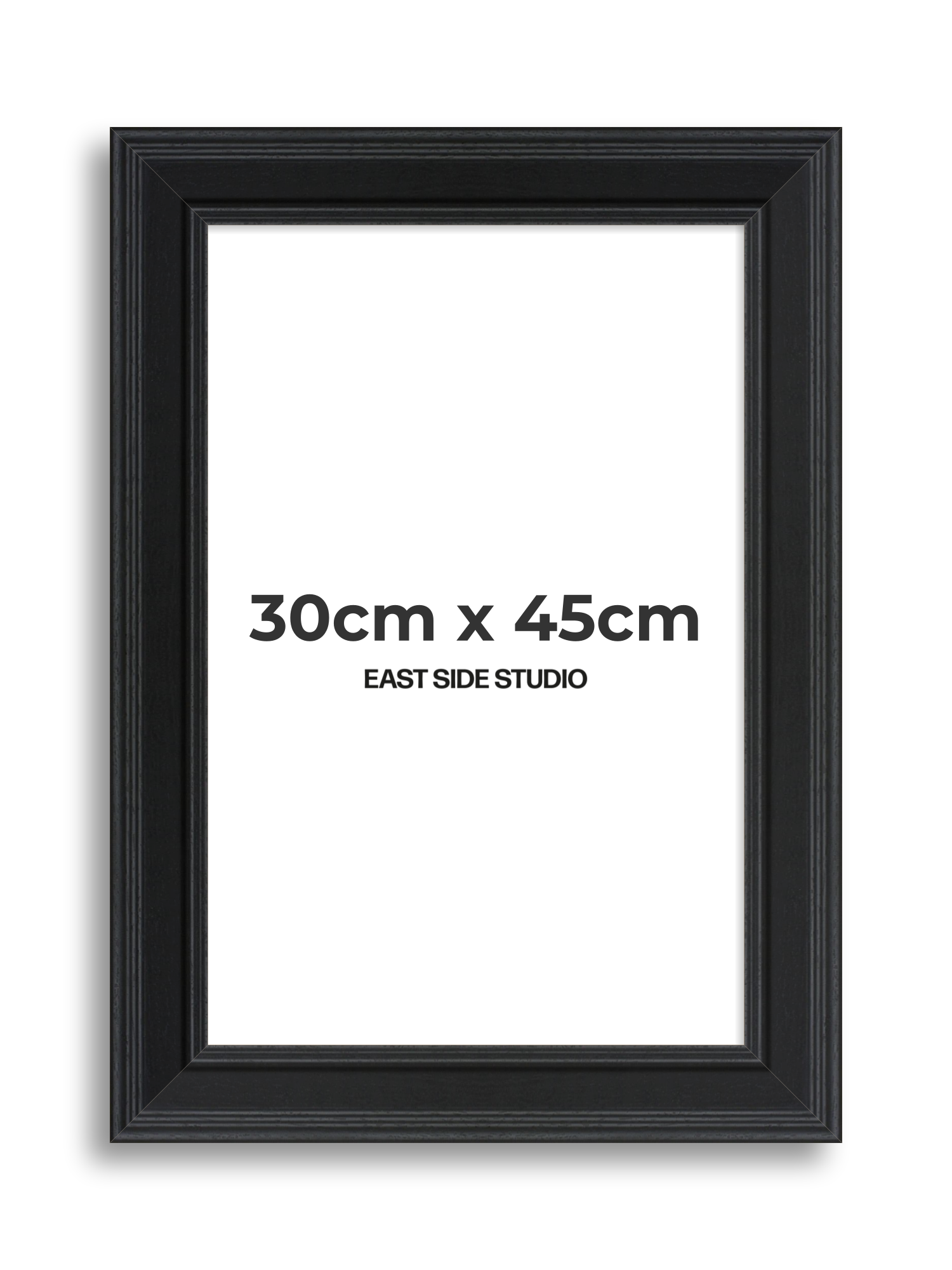 Wide Black Grain 30cm x 45cm picture frame