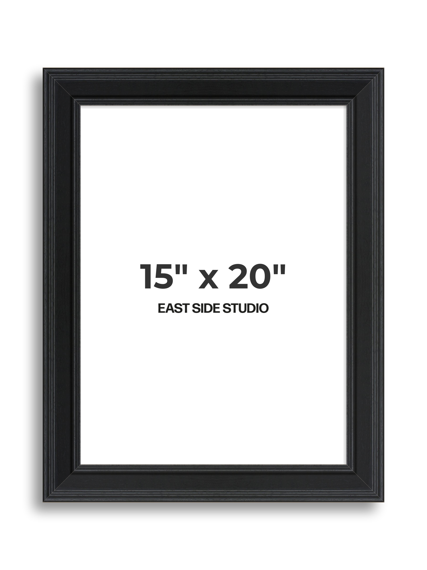 Wide Black Grain 15" x 20" picture frame