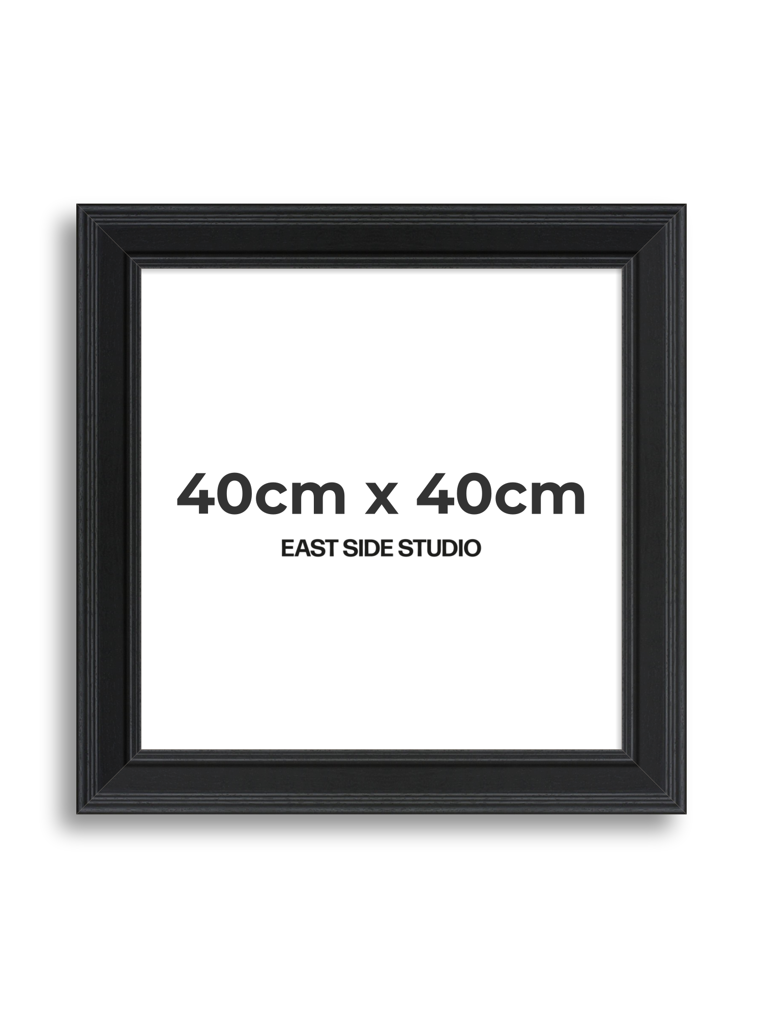 Wide Black Grain 40cm x 40cm picture frame