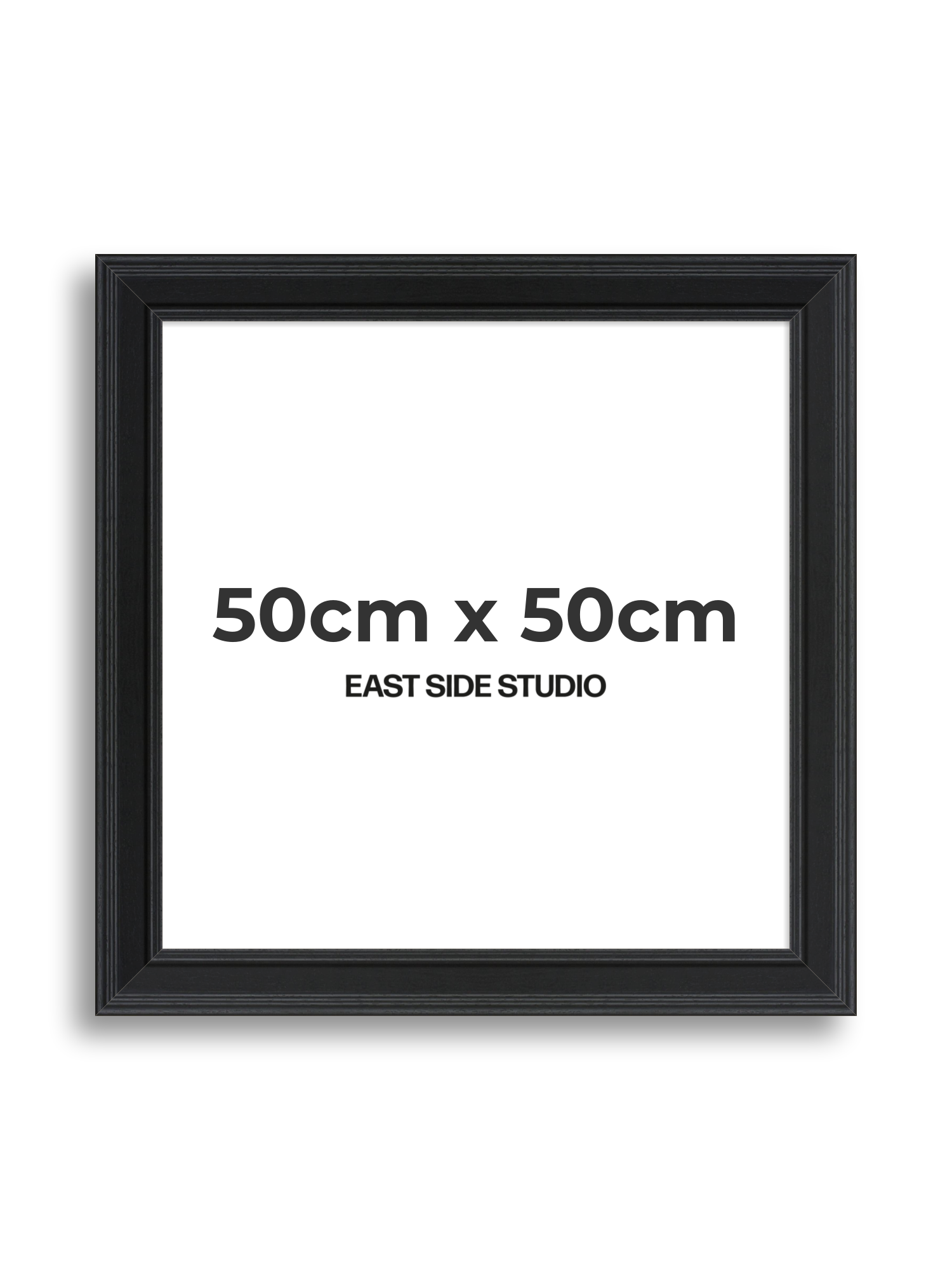 Wide Black Grain 50cm x 50cm picture frame
