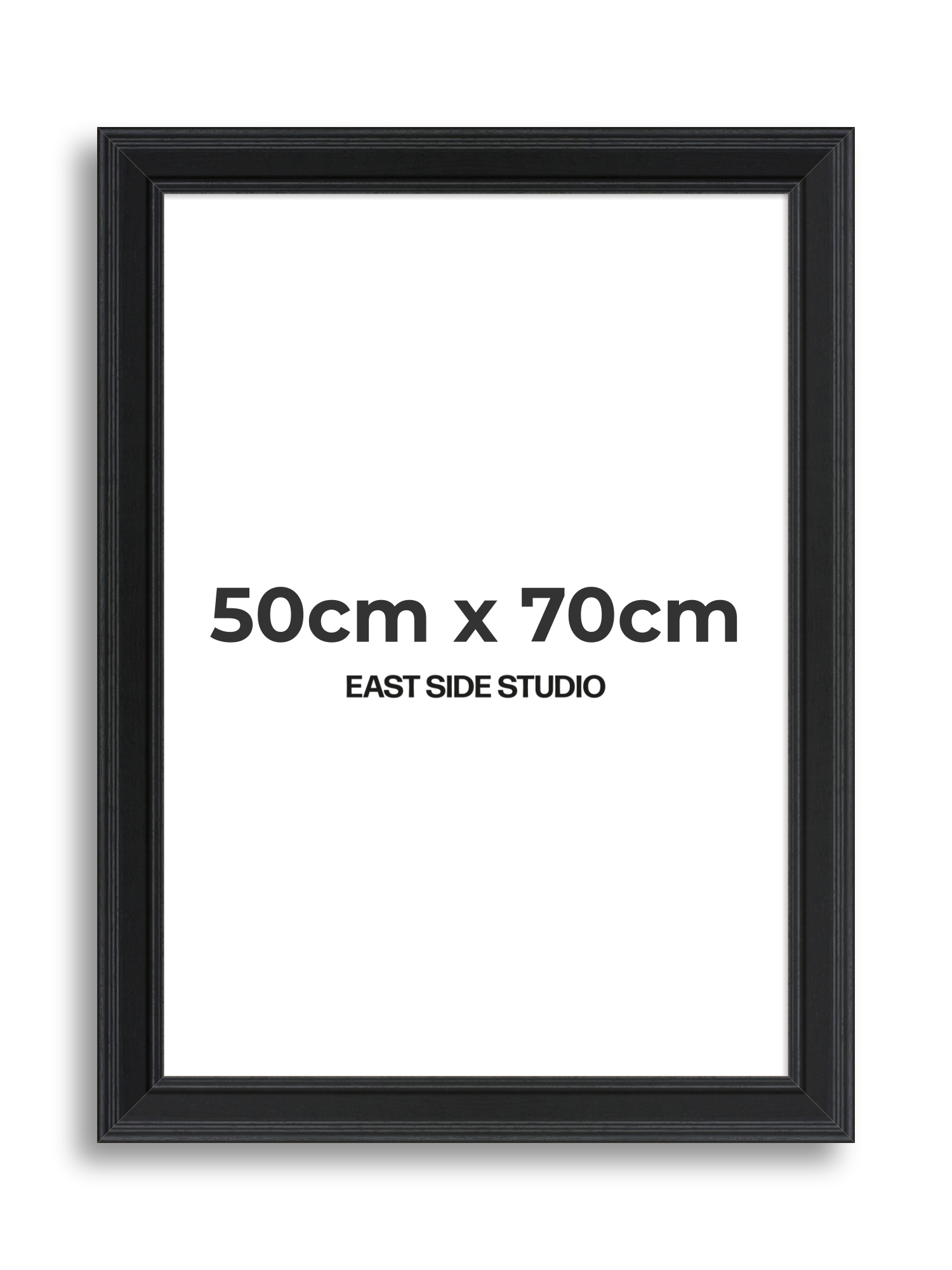 Wide Black Grain 50cm x 70cm picture frame