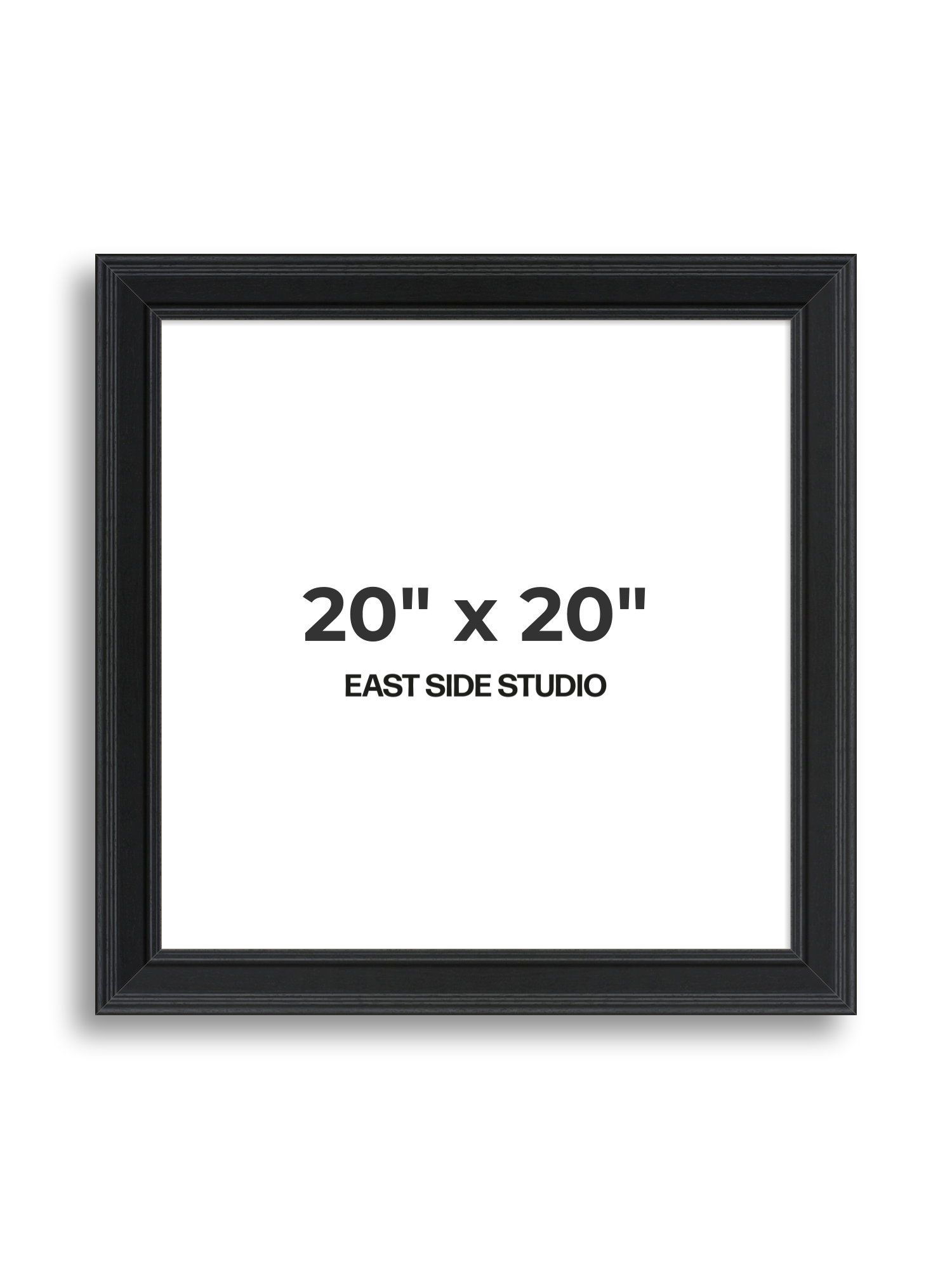 Wide Black Grain 20" x 20" picture frame