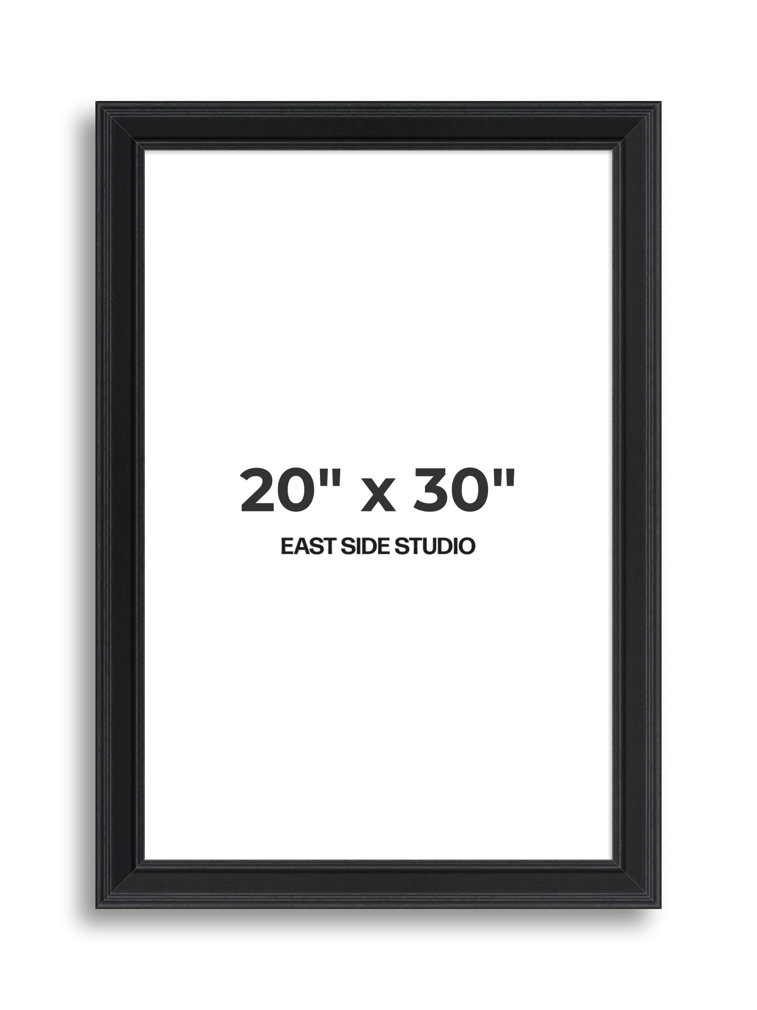 Wide Black Grain 20" x 30" picture frame