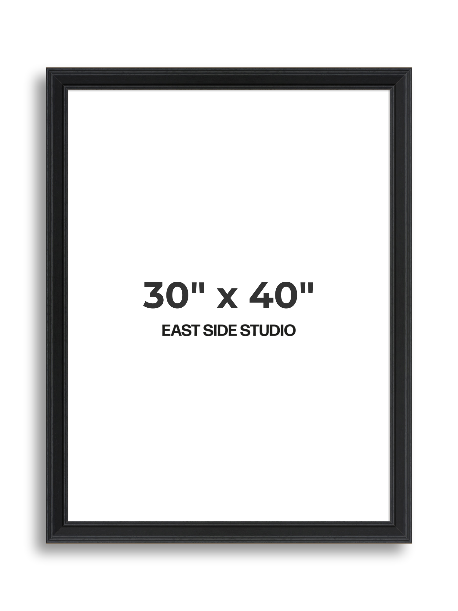Wide Black Grain 30" x 40" picture frame