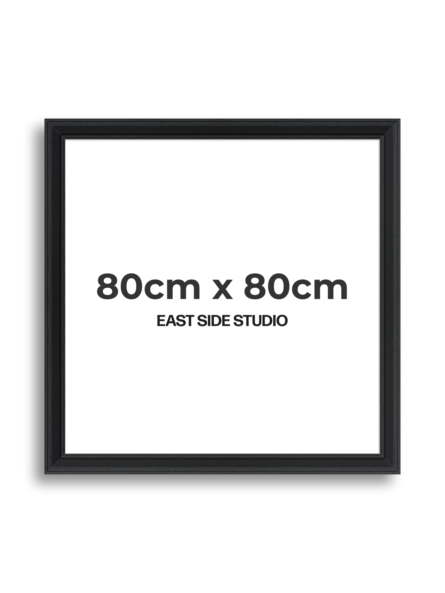 Wide Black Grain 80cm x 80cm picture frame