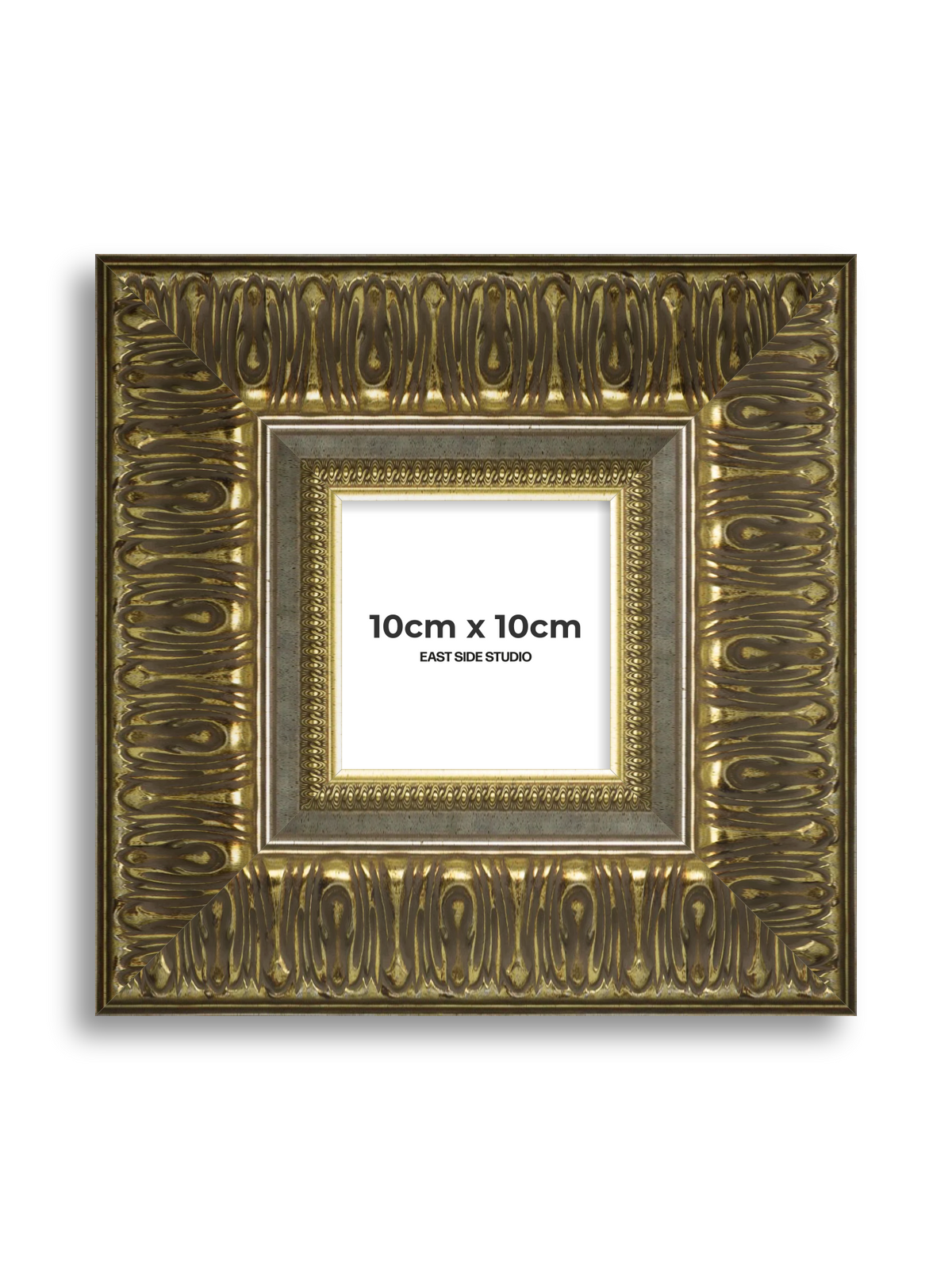 Volute Silver Gold 10cm x 10cm picture frame