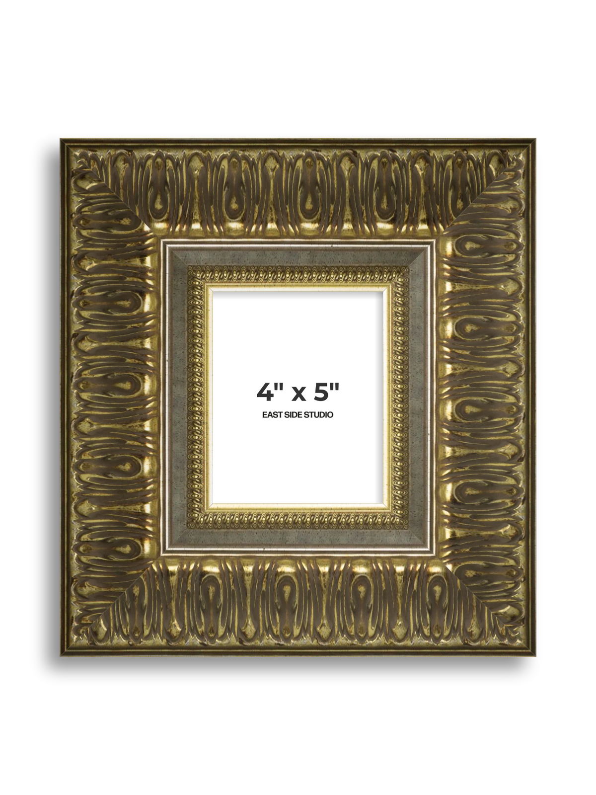 Volute Silver Gold 4" x 5" picture frame
