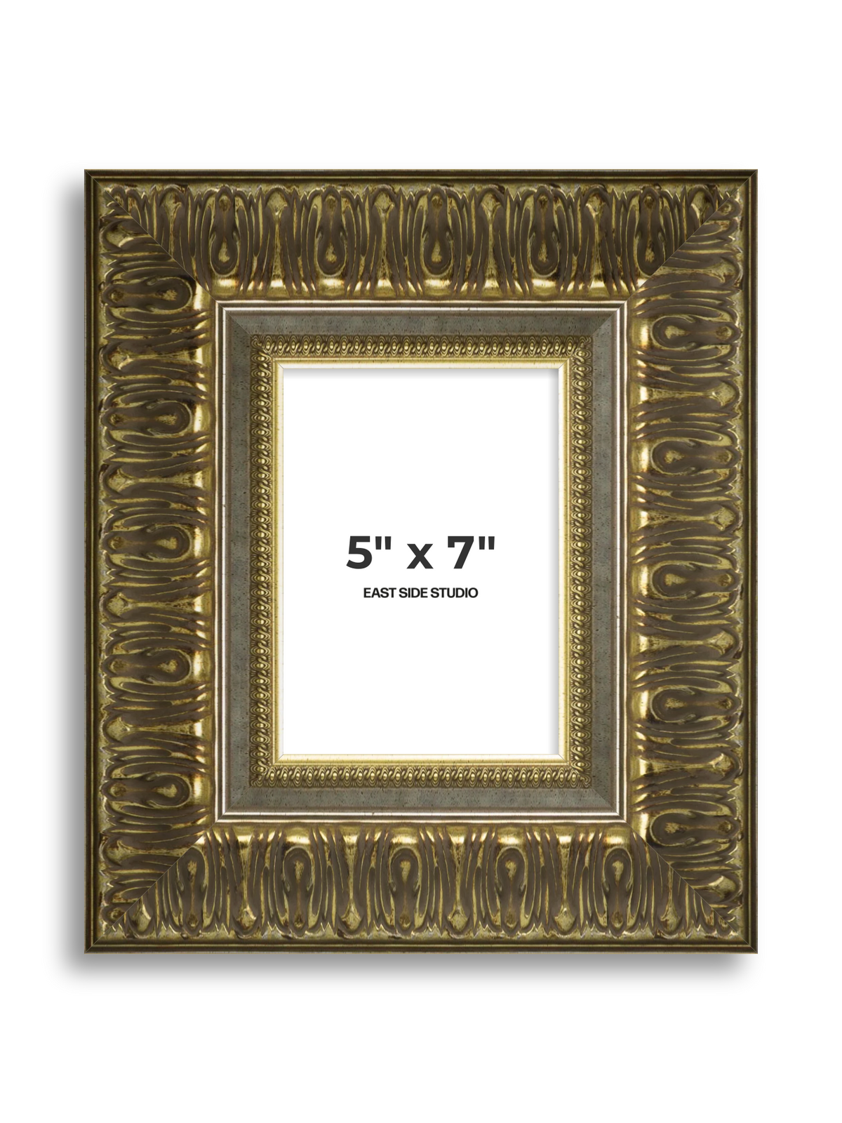 Volute Silver Gold 5" x 7" picture frame