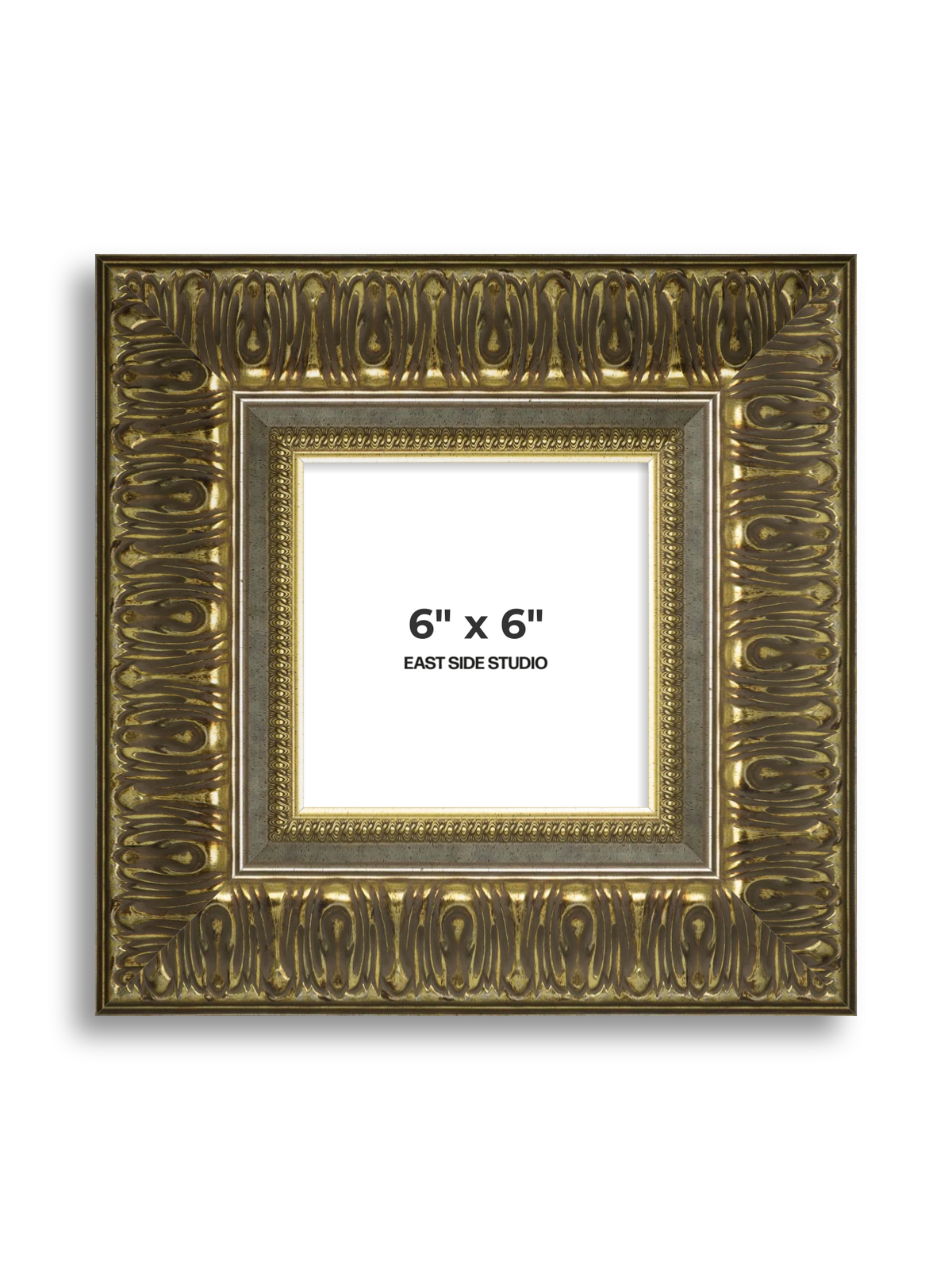 Volute Silver Gold 6" x 6" picture frame