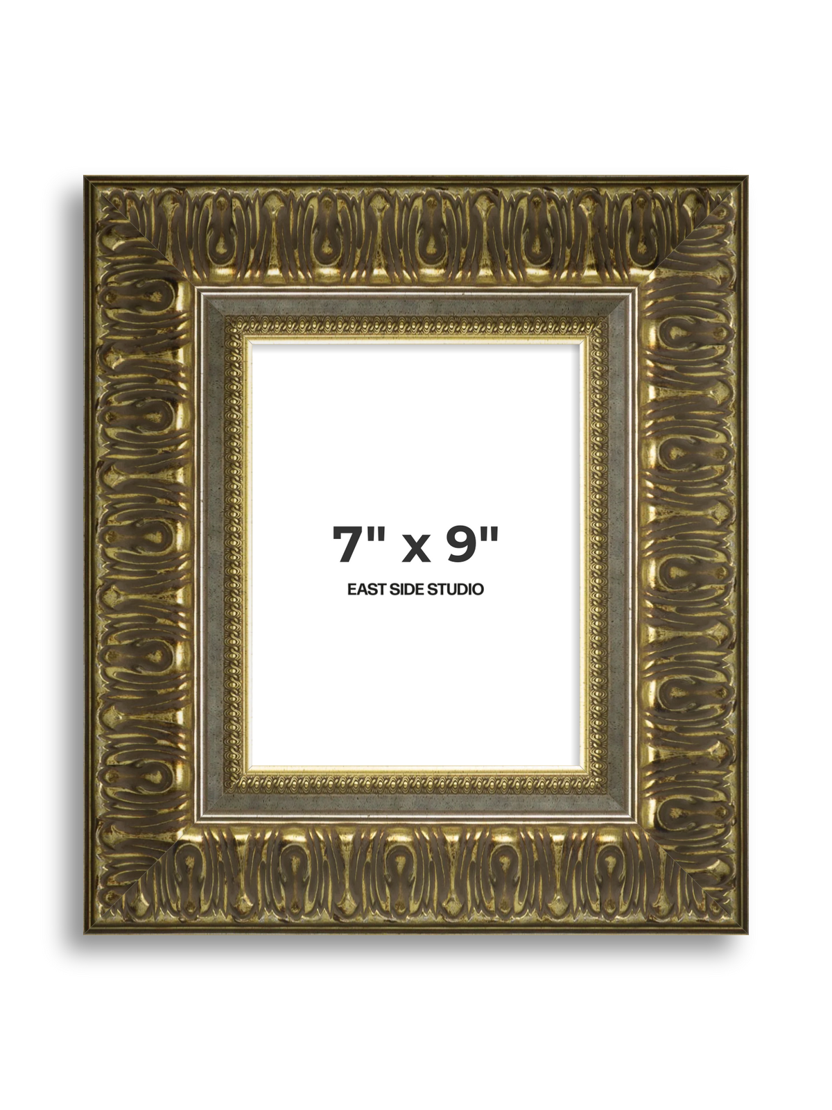 Volute Silver Gold 7" x 9" picture frame
