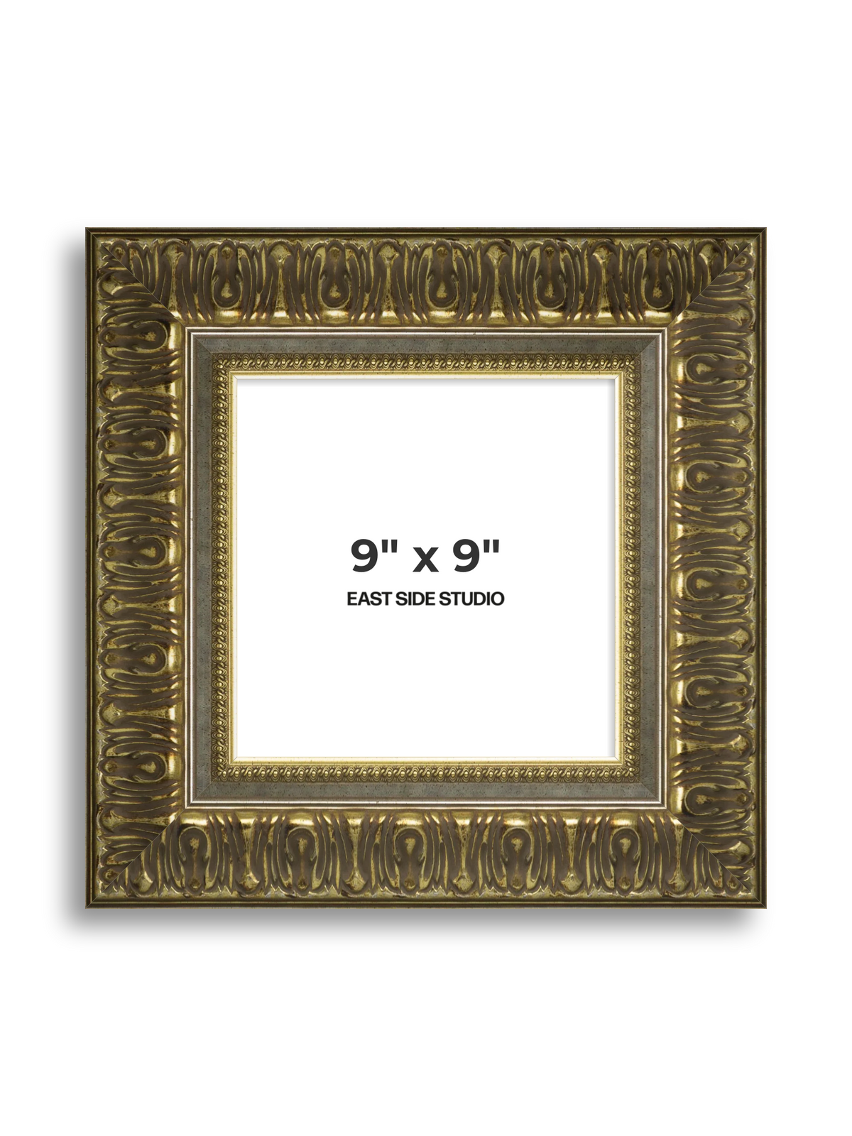 Volute Silver Gold 9" x 9" picture frame