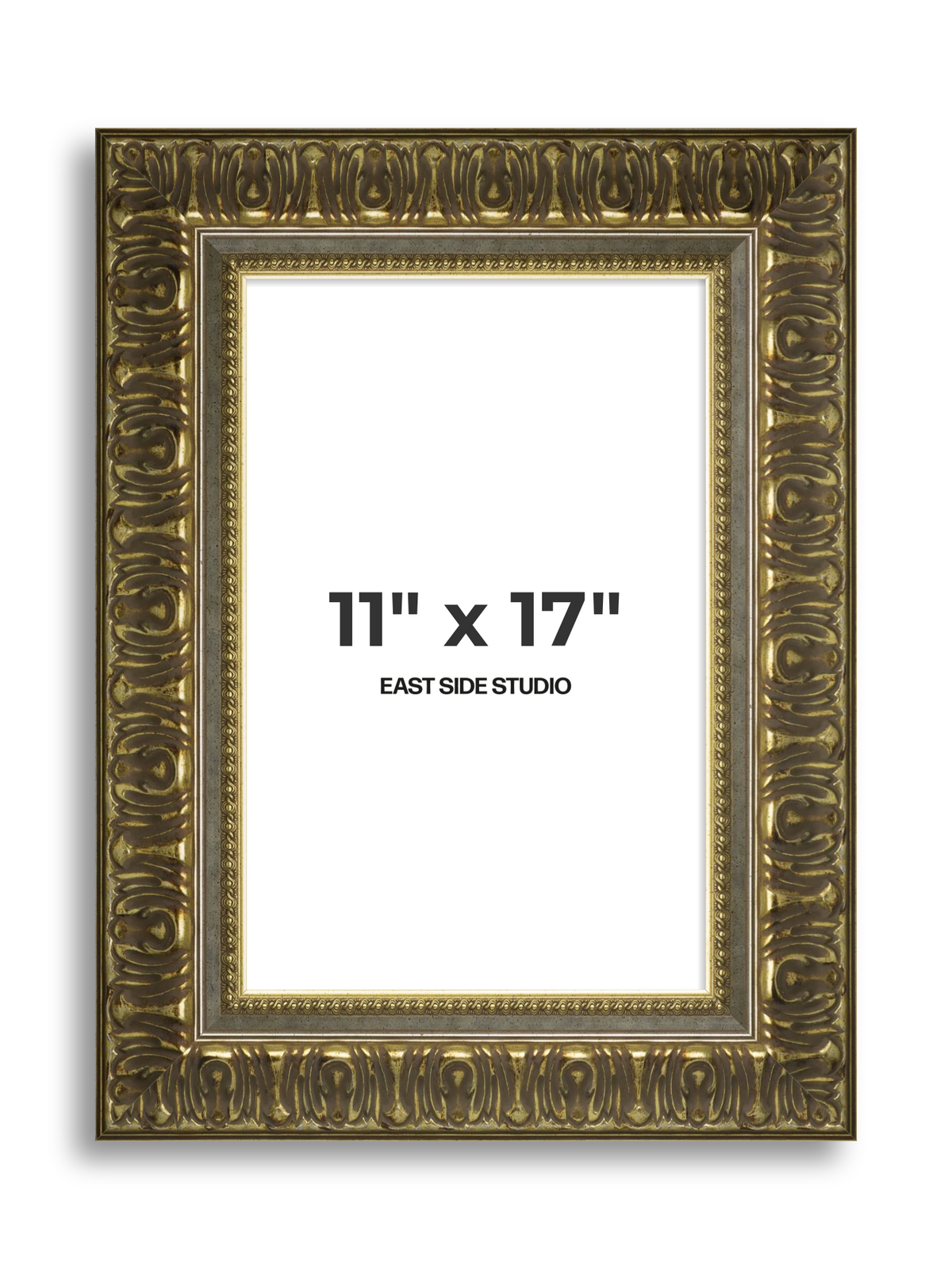 Volute Silver Gold 11" x 17" picture frame