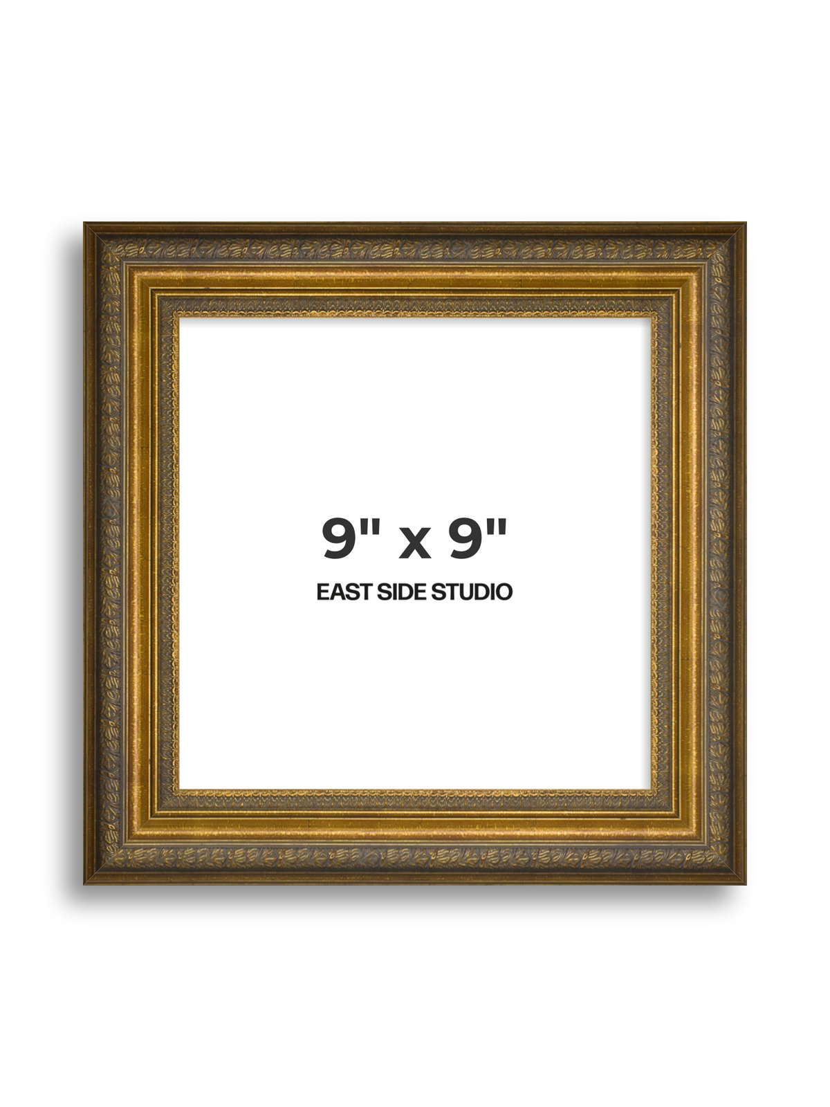 Frieze Antique Gold 9" x 9" picture frame