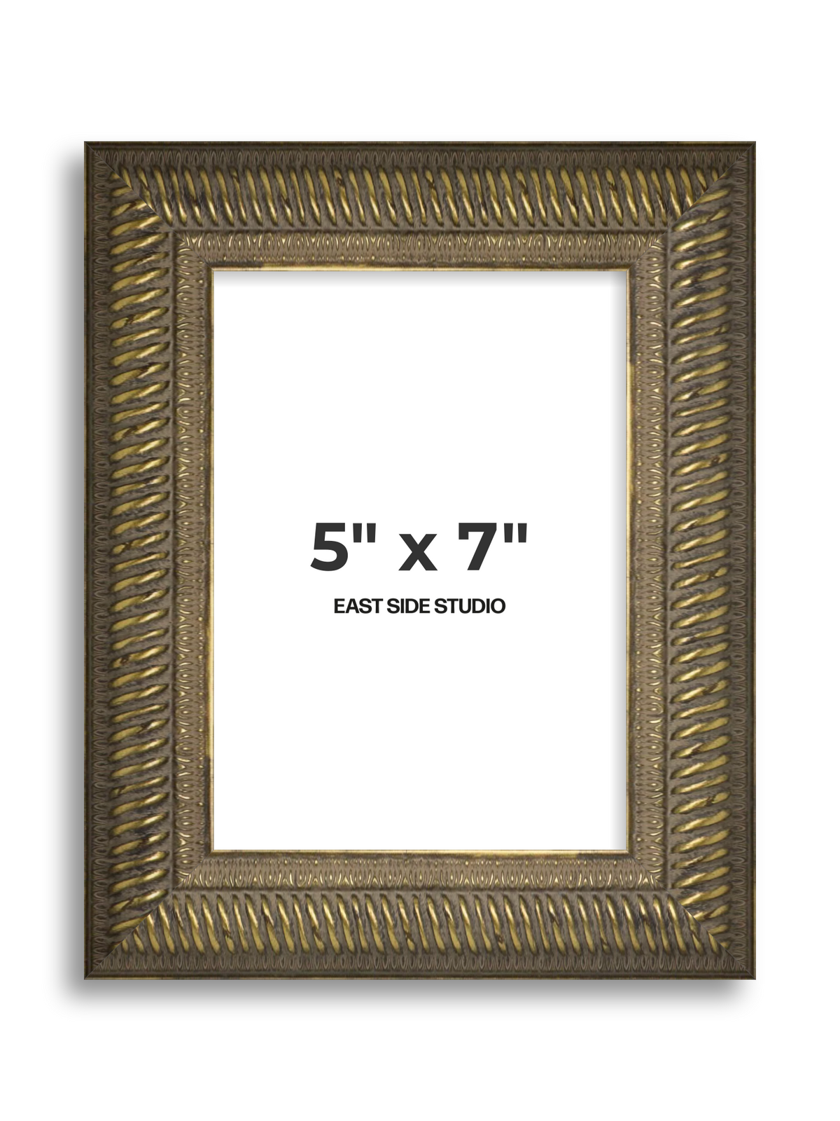 Torsade Aged Gold 5" x 7" picture frame