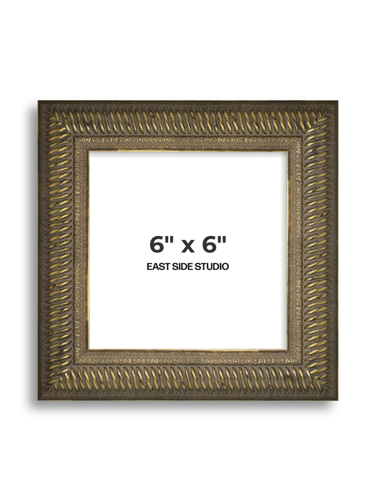 Torsade Aged Gold 6" x 6" picture frame