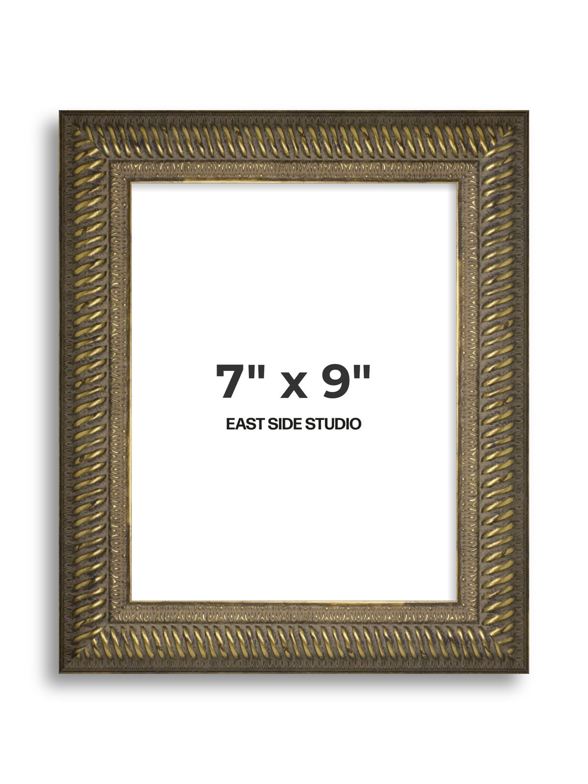 Torsade Aged Gold 7" x 9" picture frame