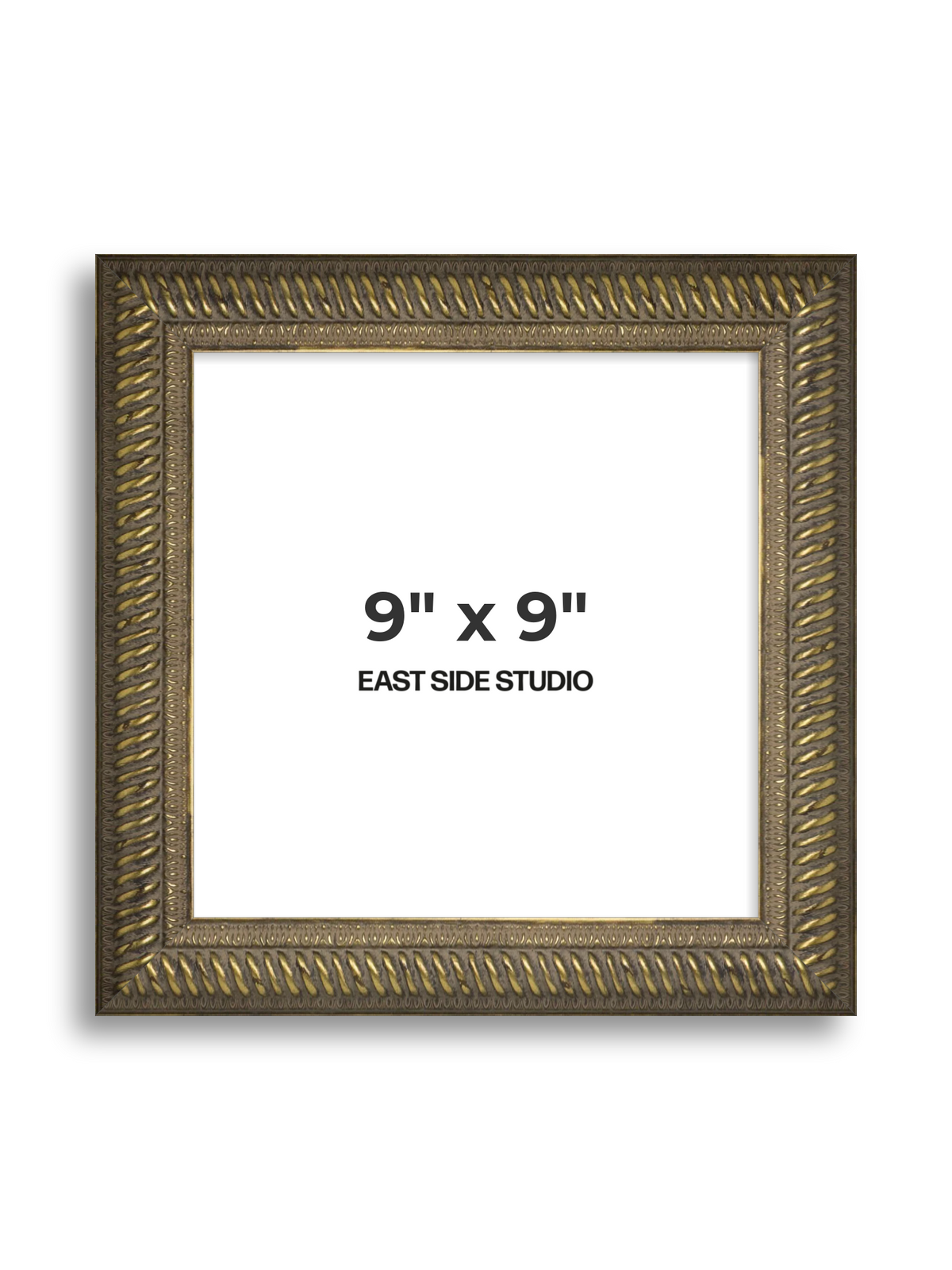 Torsade Aged Gold 9" x 9" picture frame