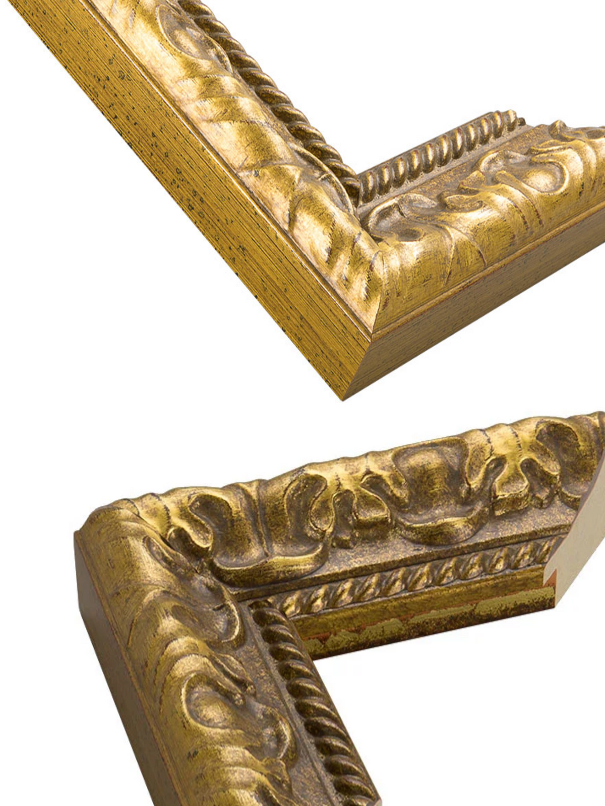 Plume Gold picture frame chevron view