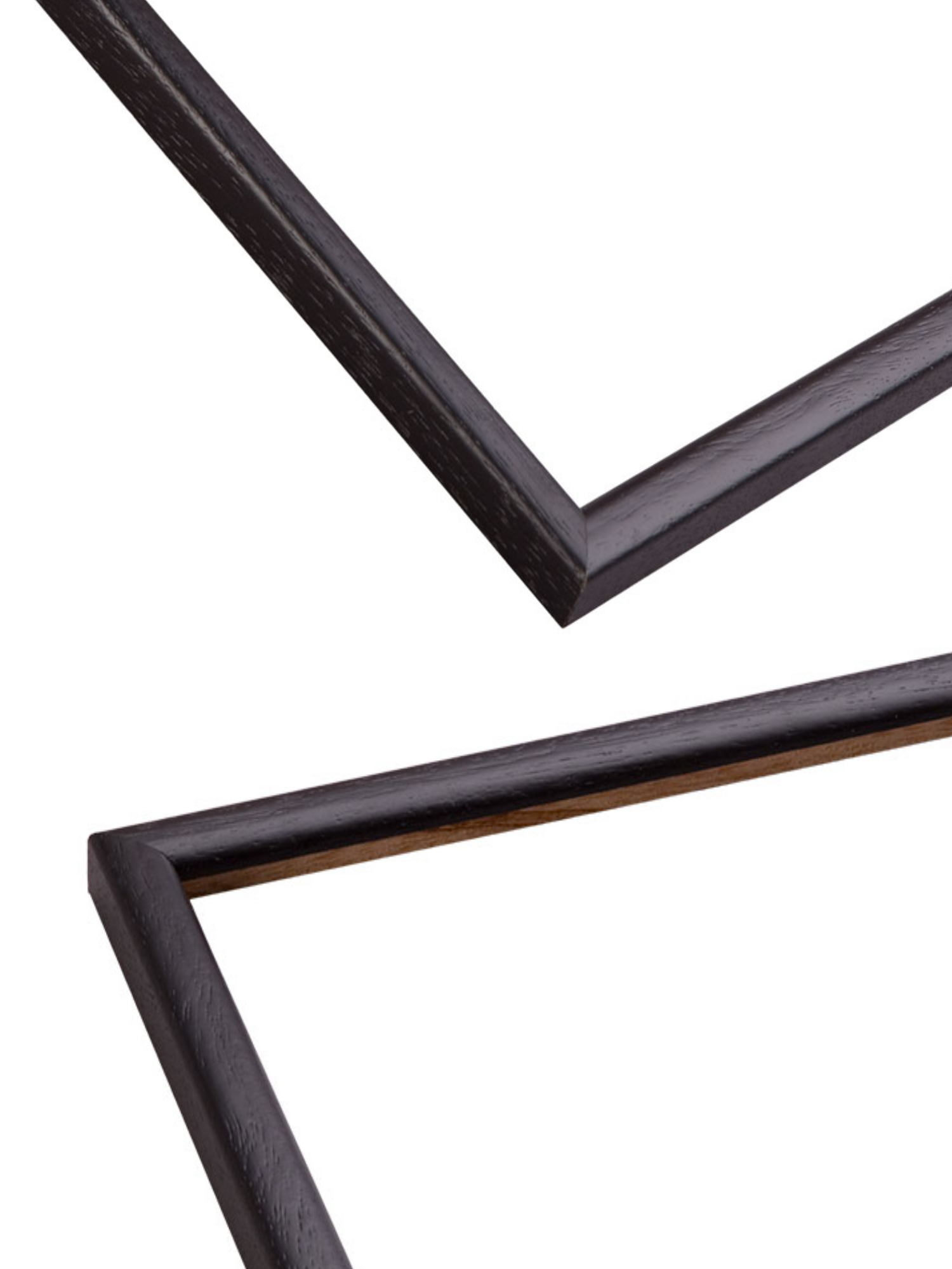 Black Stain - Slim picture frame chevron view