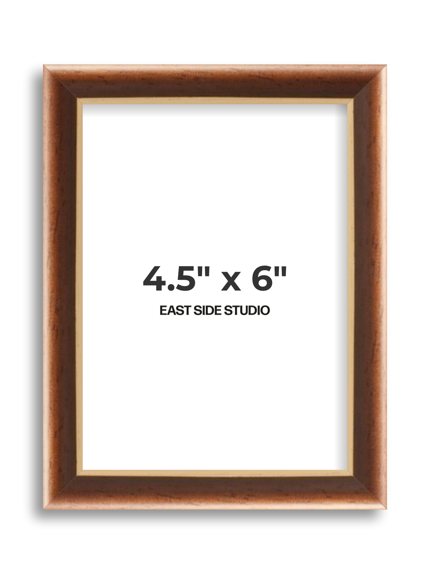 Antique Walnut & Gold 4.5" x 6" picture frame