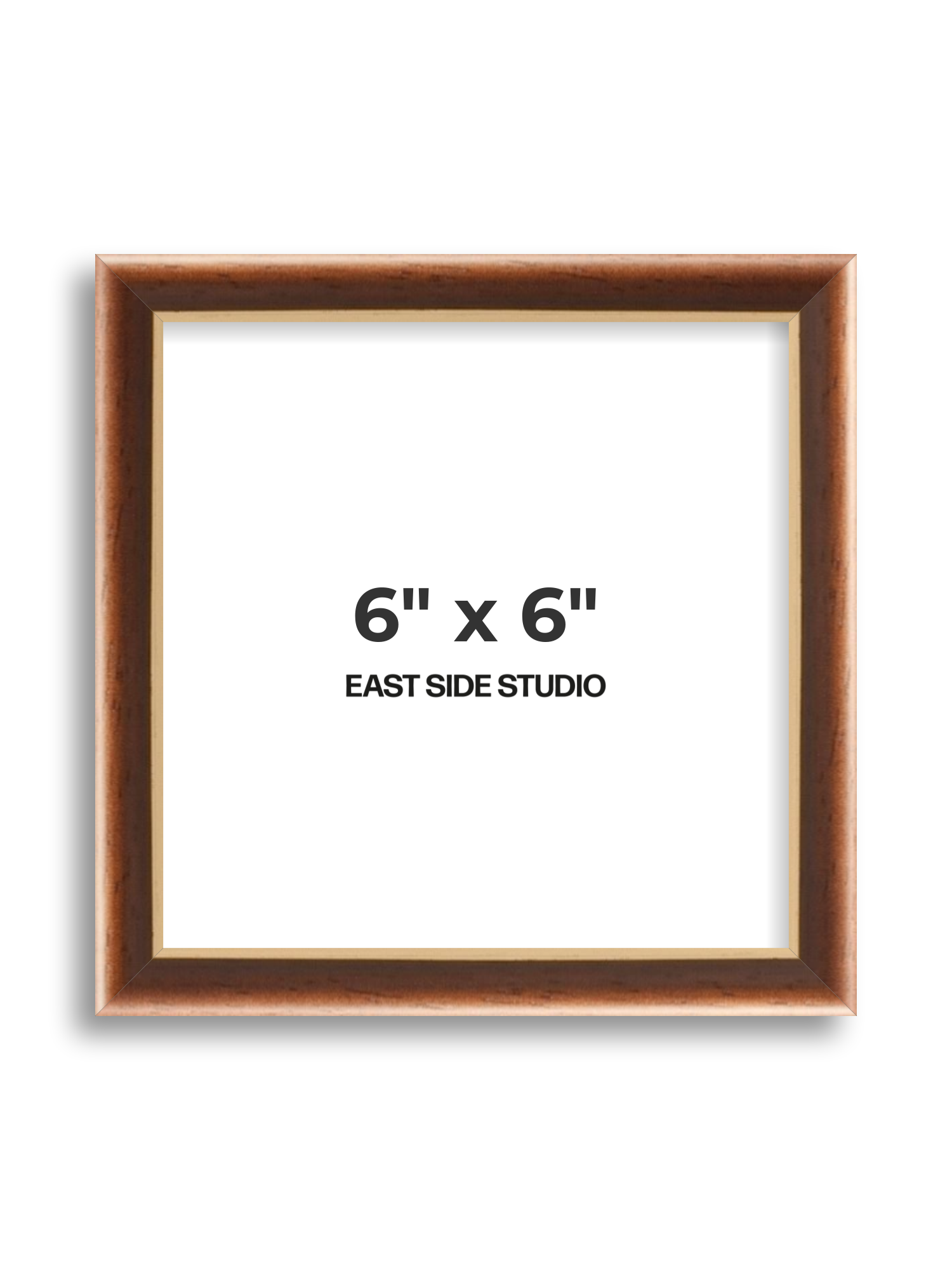 Antique Walnut & Gold 6" x 6" picture frame