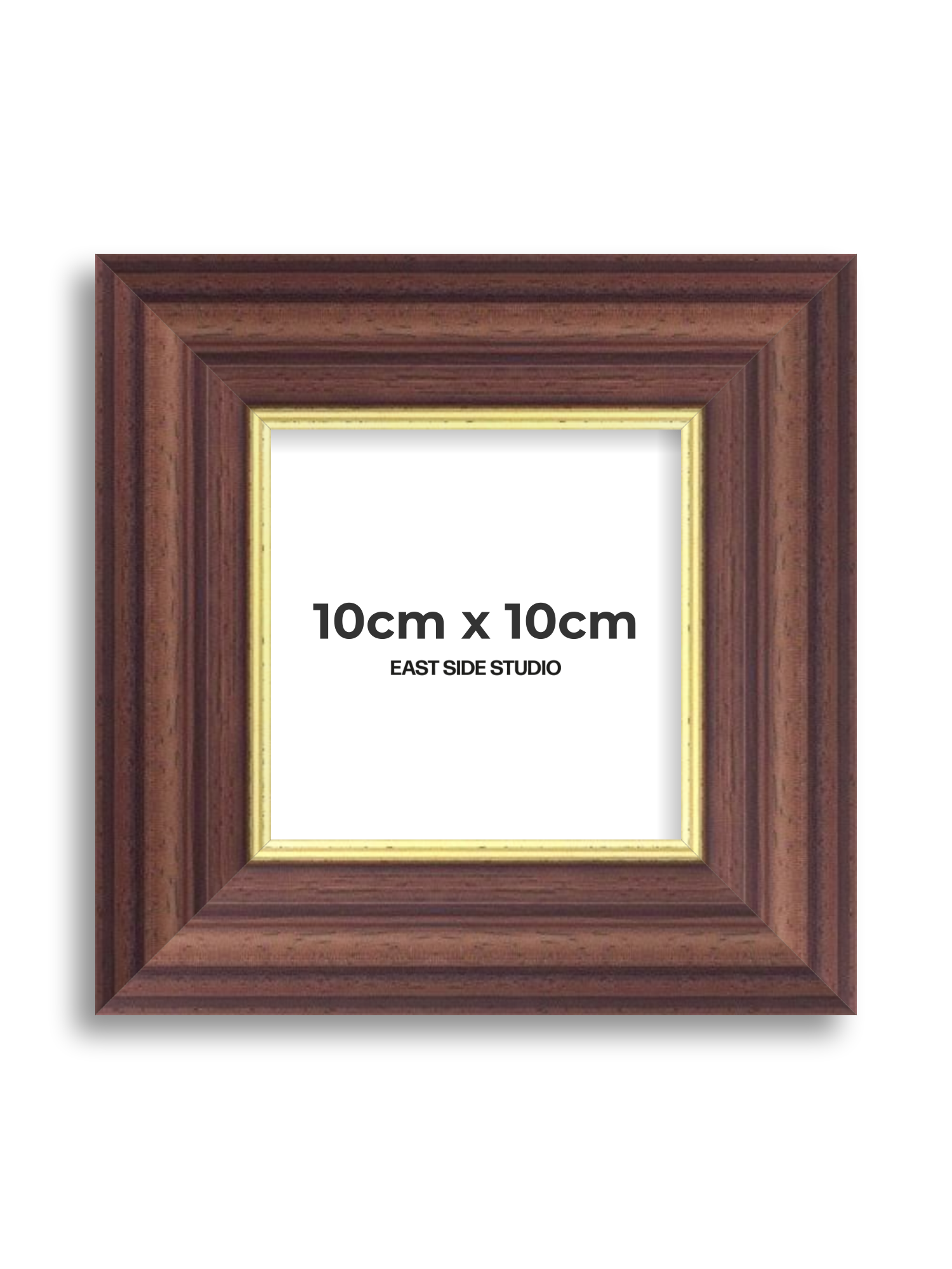 Antique Walnut & Gold 10cm x 10cm picture frame