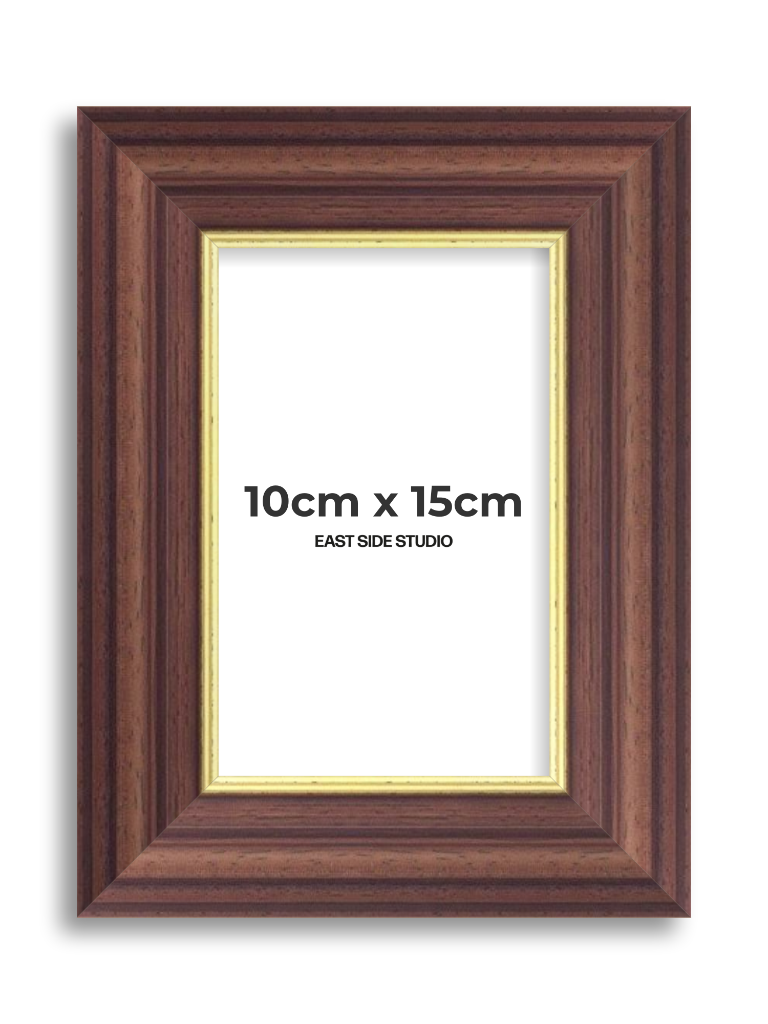 Antique Walnut & Gold 10cm x 15cm picture frame