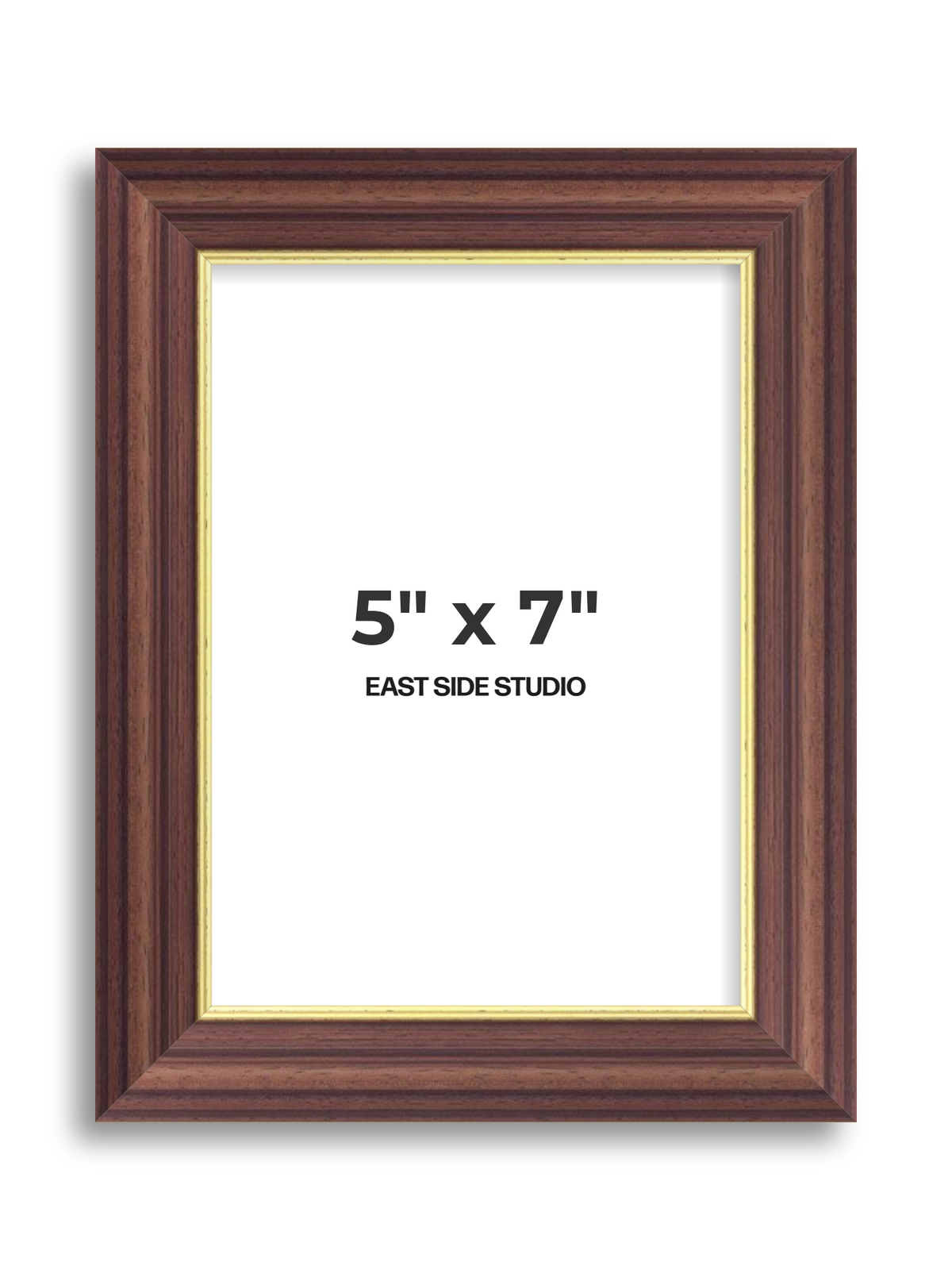 Antique Walnut & Gold 5" x 7" picture frame