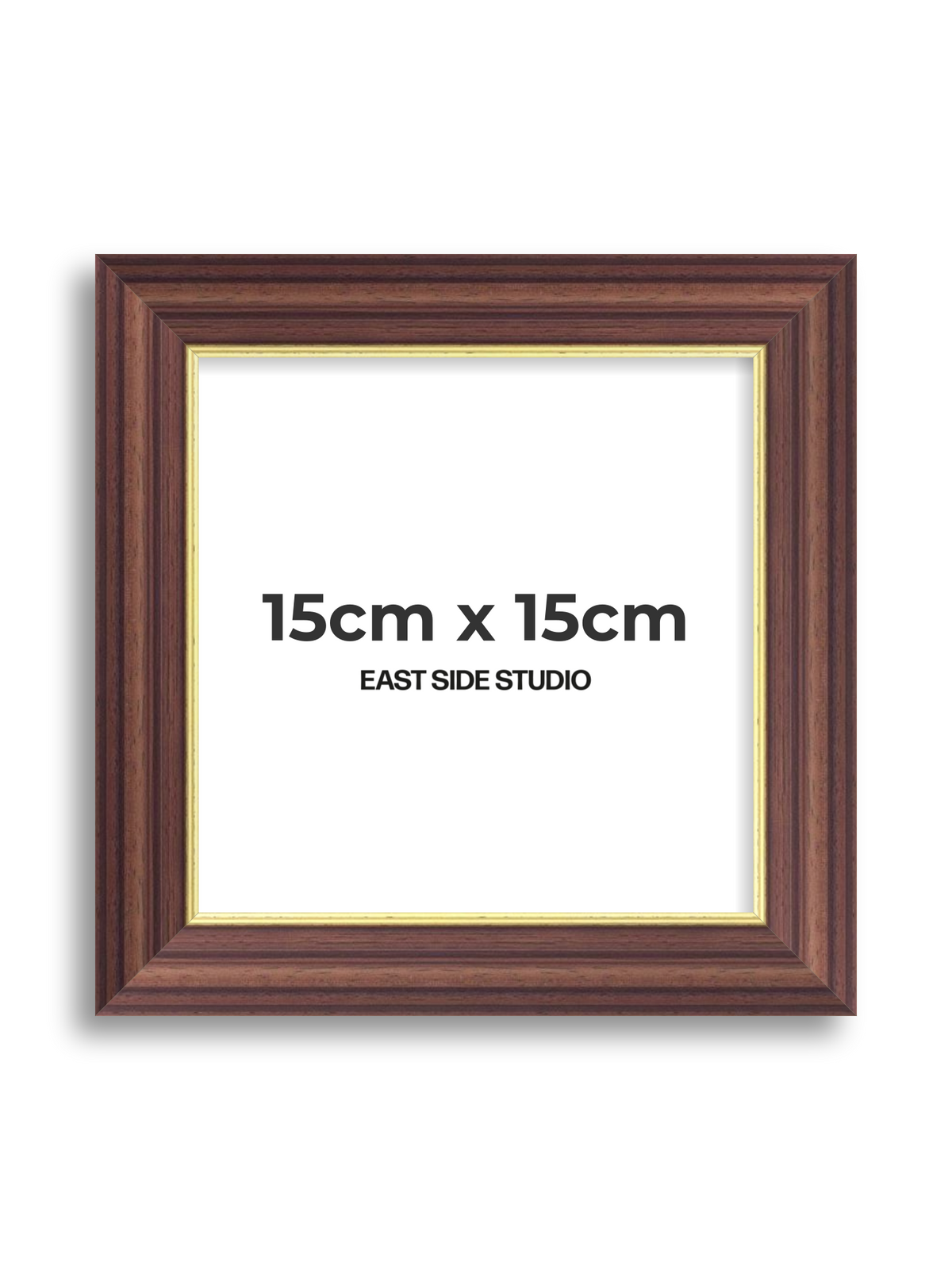 Antique Walnut & Gold 15cm x 15cm picture frame