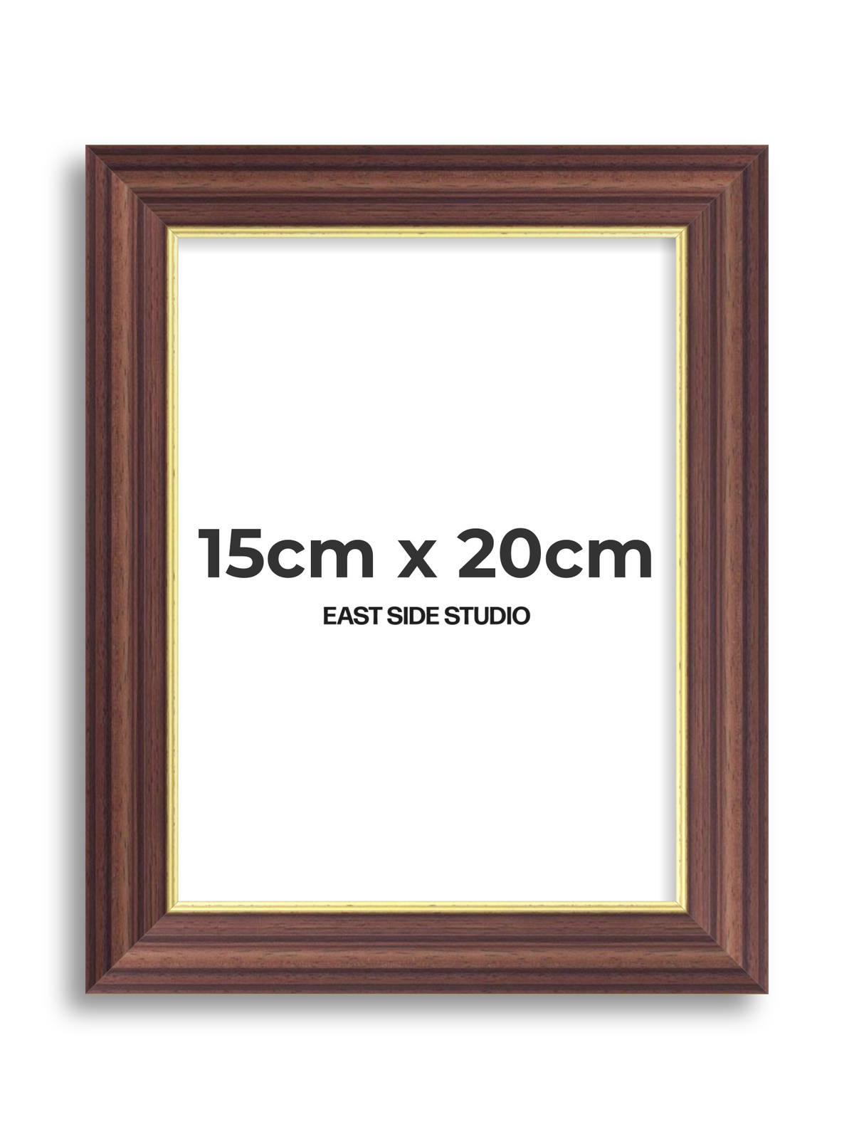Antique Walnut & Gold 15cm x 20cm picture frame