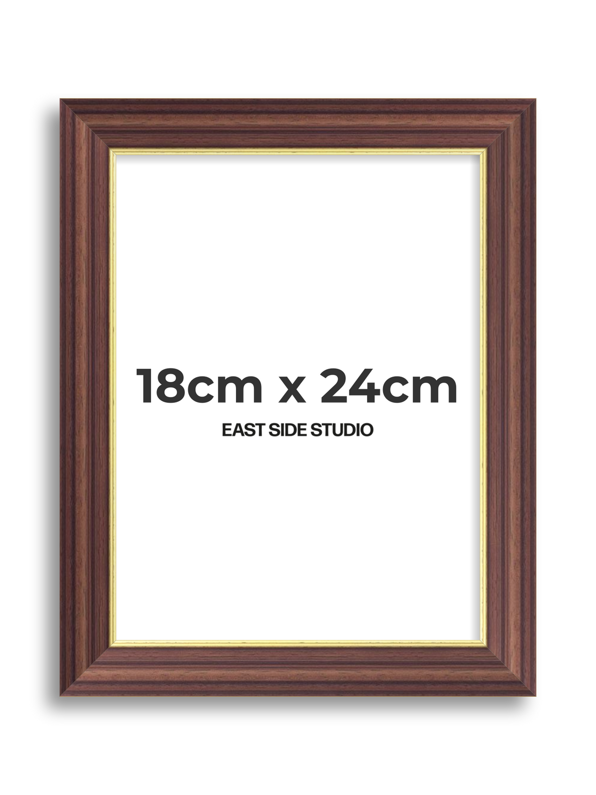 Antique Walnut & Gold 18cm x 24cm picture frame