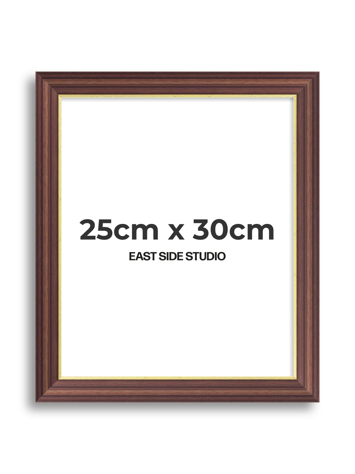 Antique Walnut & Gold 25cm x 30cm picture frame