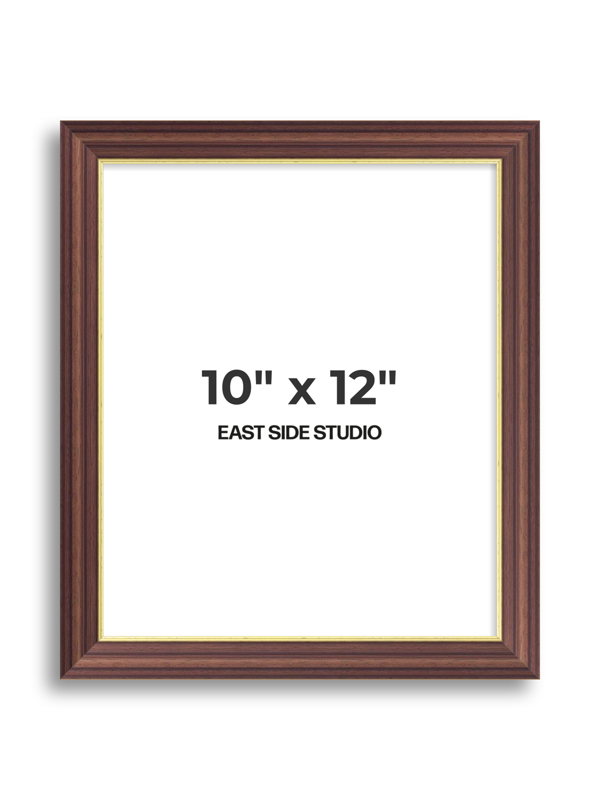 Antique Walnut & Gold 10" x 12" picture frame