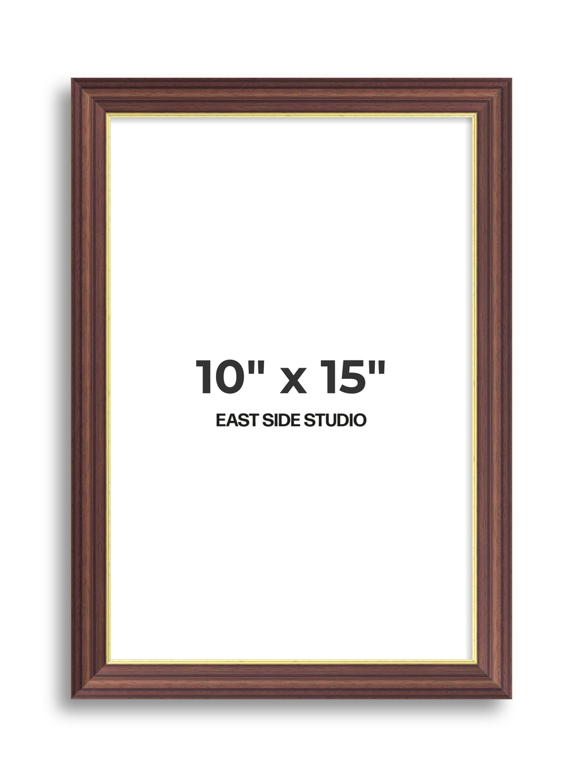 Antique Walnut & Gold 10" x 15" picture frame